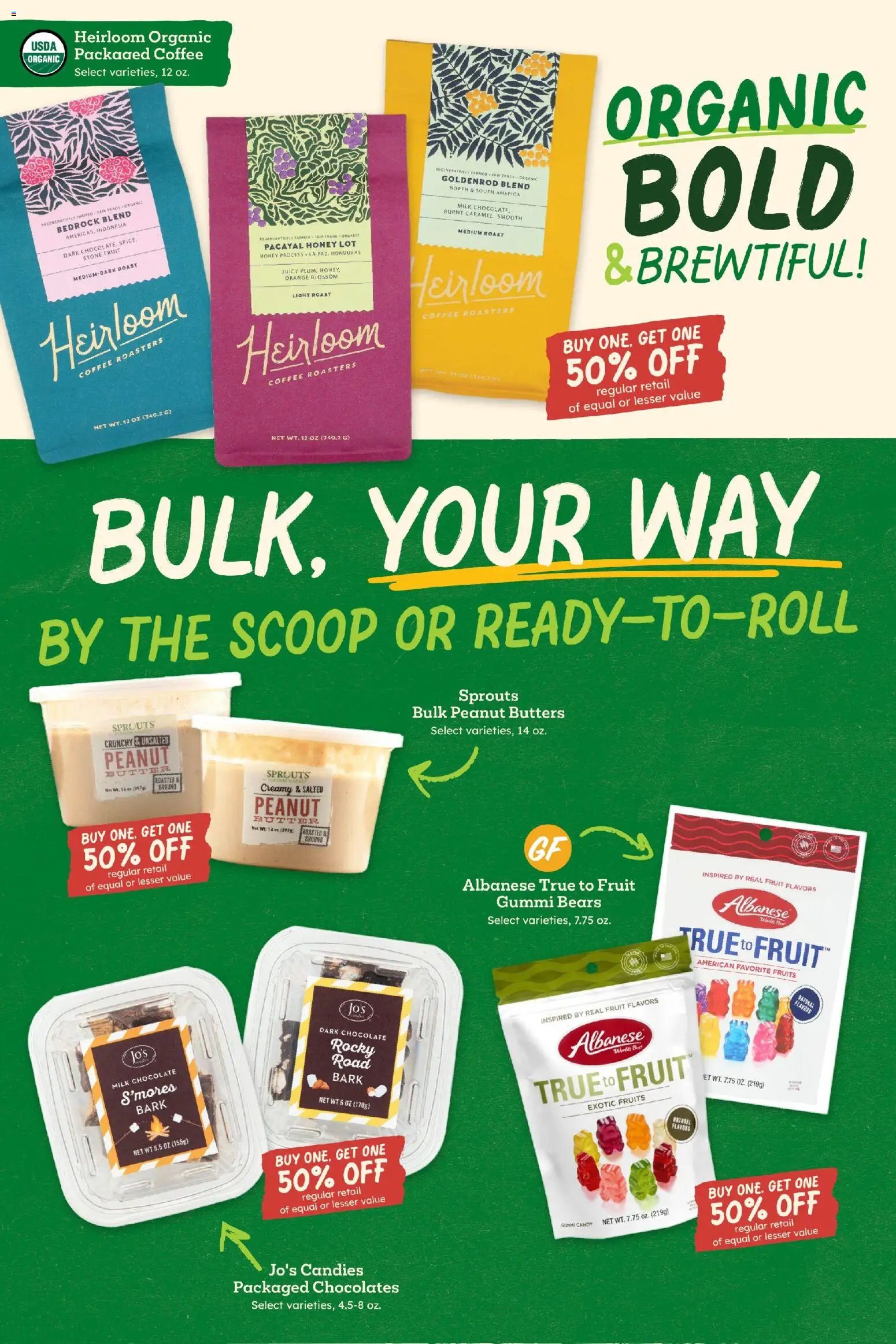 Sprouts Weekly Ad - valid from 28.01.2026 | Page: 11 | Products: Coffee, Chocolate, Candies, Fruits