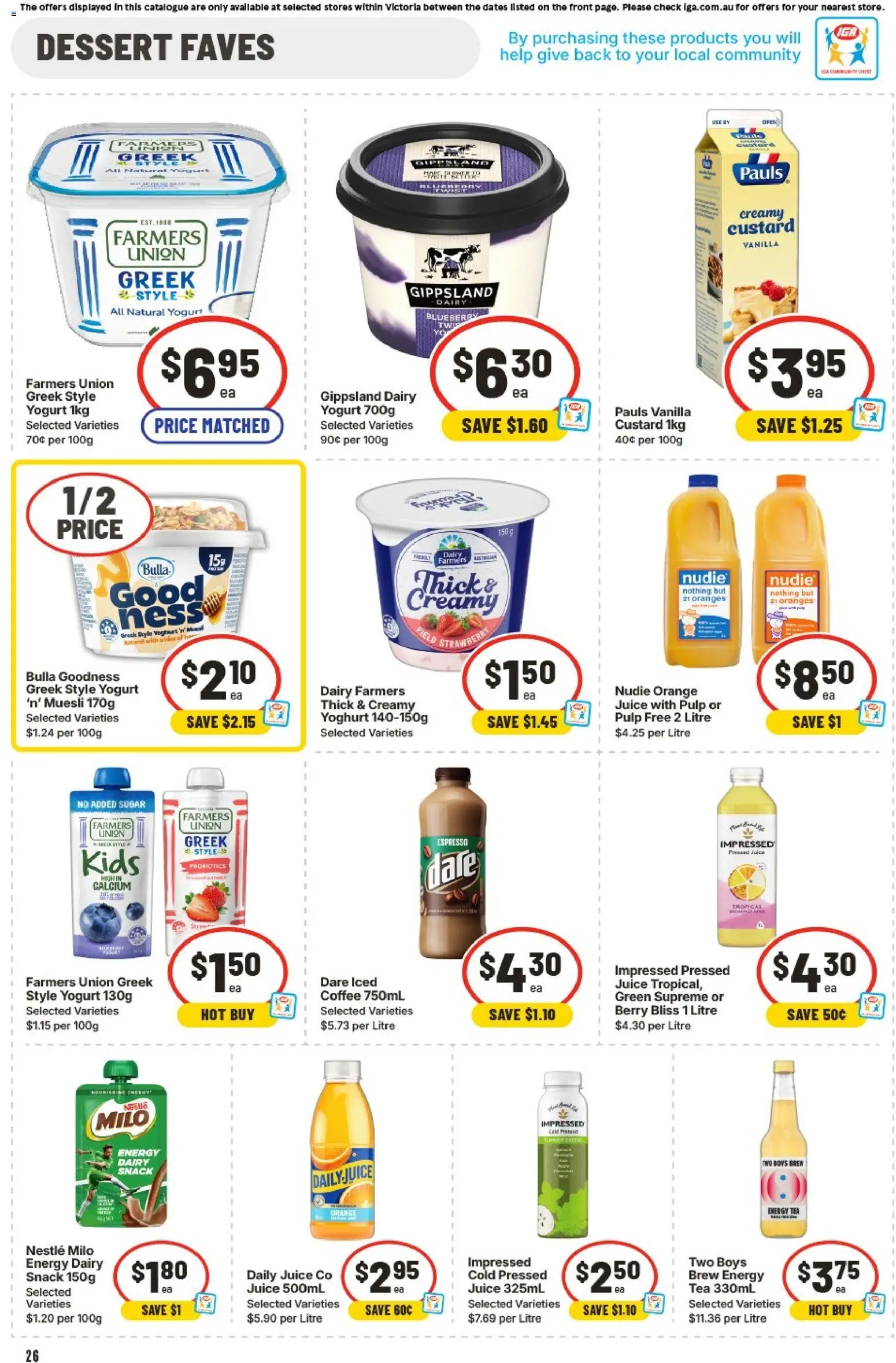 IGA catalogue - valid from 28.01.2026 | Page: 23 | Products: Milk, Cream, Mango, Freezer