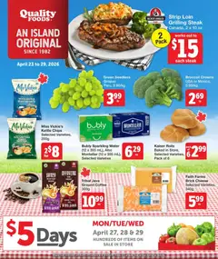 Preview of Quality Foods weekly flyer / circulaire from shop Quality Foods valid from 23.04.2026
