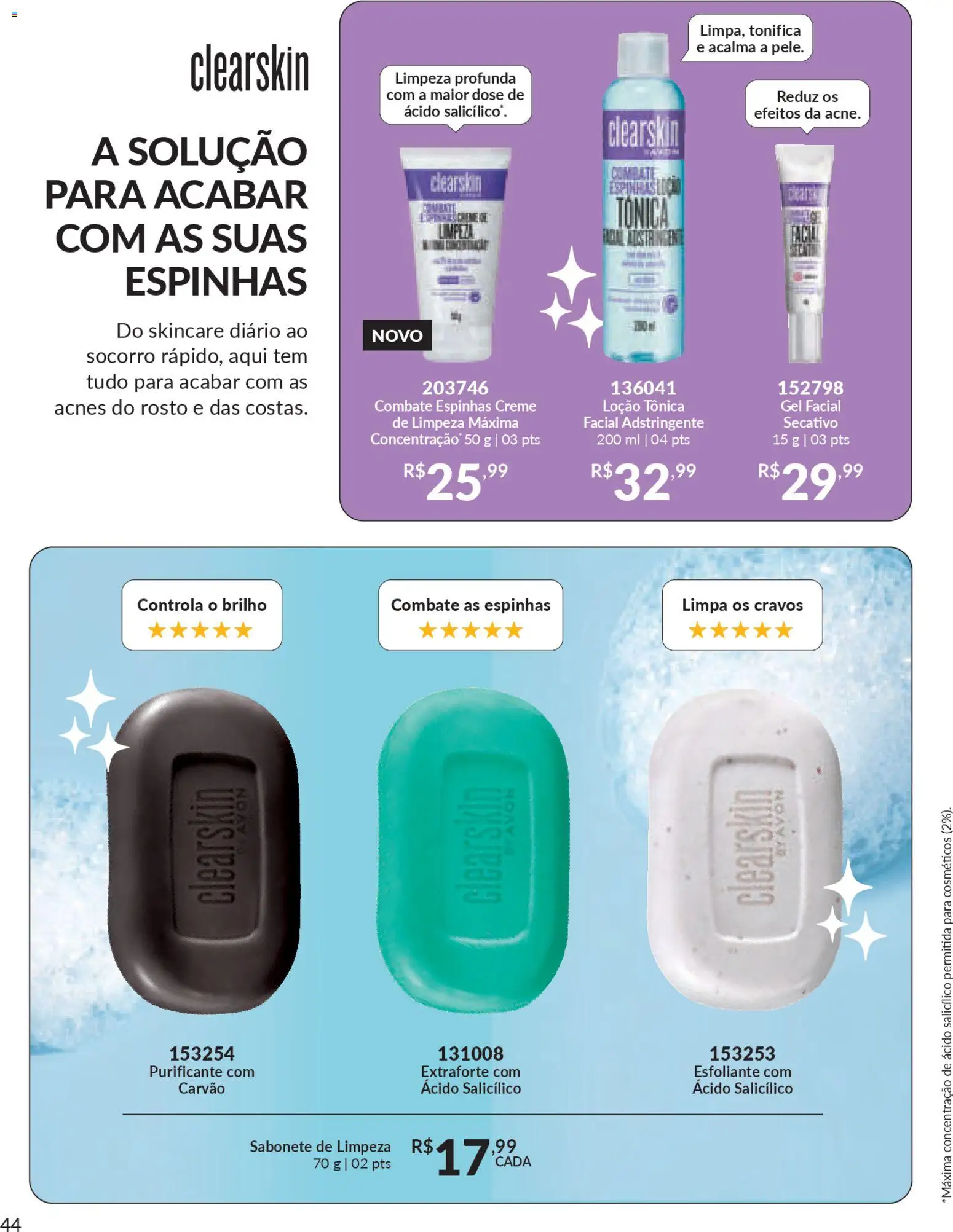 Avon Folheto - válido de 21.11.2025 | Página: 44 | Produtos: Creme, Sabonete, Adstringente