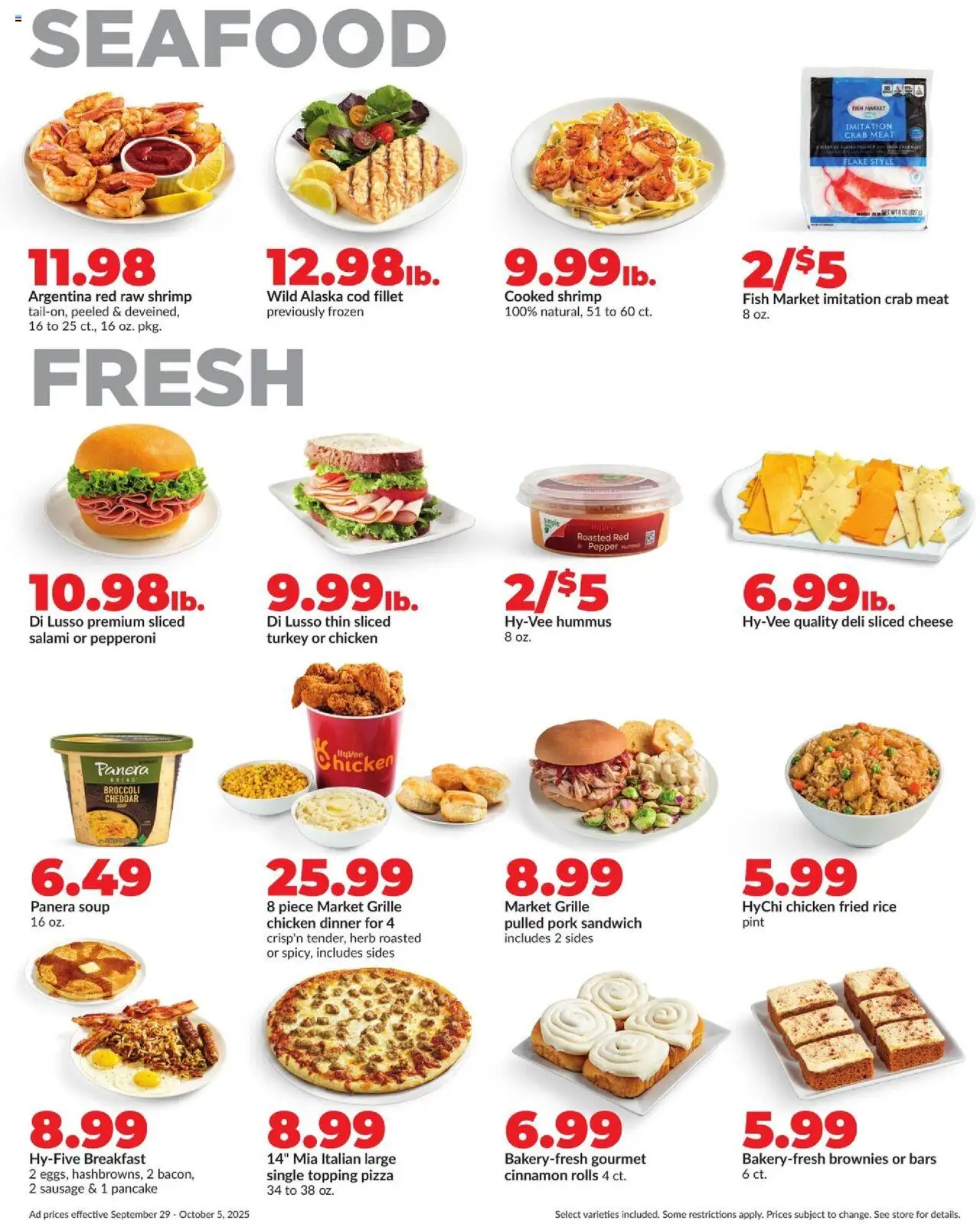 HyVee Weekly Ad - valid from 29.09.2025 | Page: 12 | Products: Cheese, Salami, Pork, Pepper