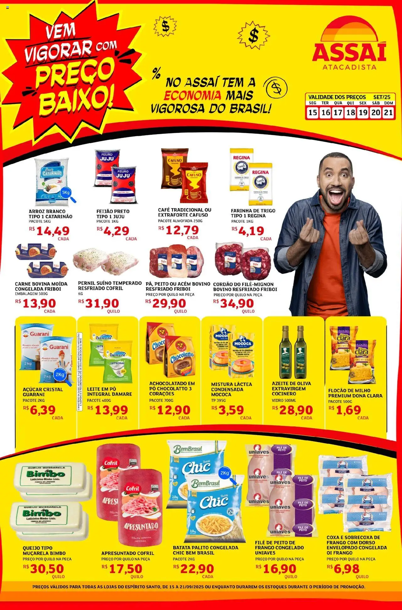 Assaí Atacadista Folheto - válido de 15.09.2025 | Página: 1 | Produtos: Almofada, Muçarela, Baixo, Azeite