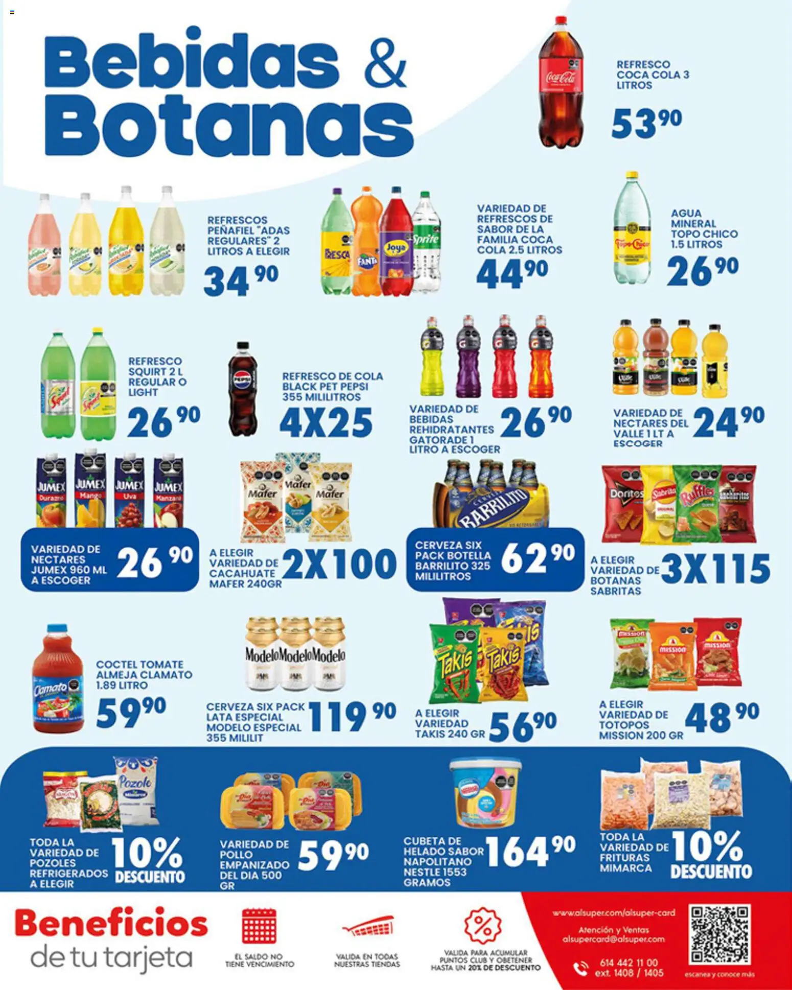 Nuevas ofertas de Alsuper válidas en toda la República Mexicana desde el 20.03.2026. ¡Encuentra las mejores ofertas en Alsuper folleto Zacatecas! | Página: 7 | Productos: Refresco, Cacahuate, Helado, Botella