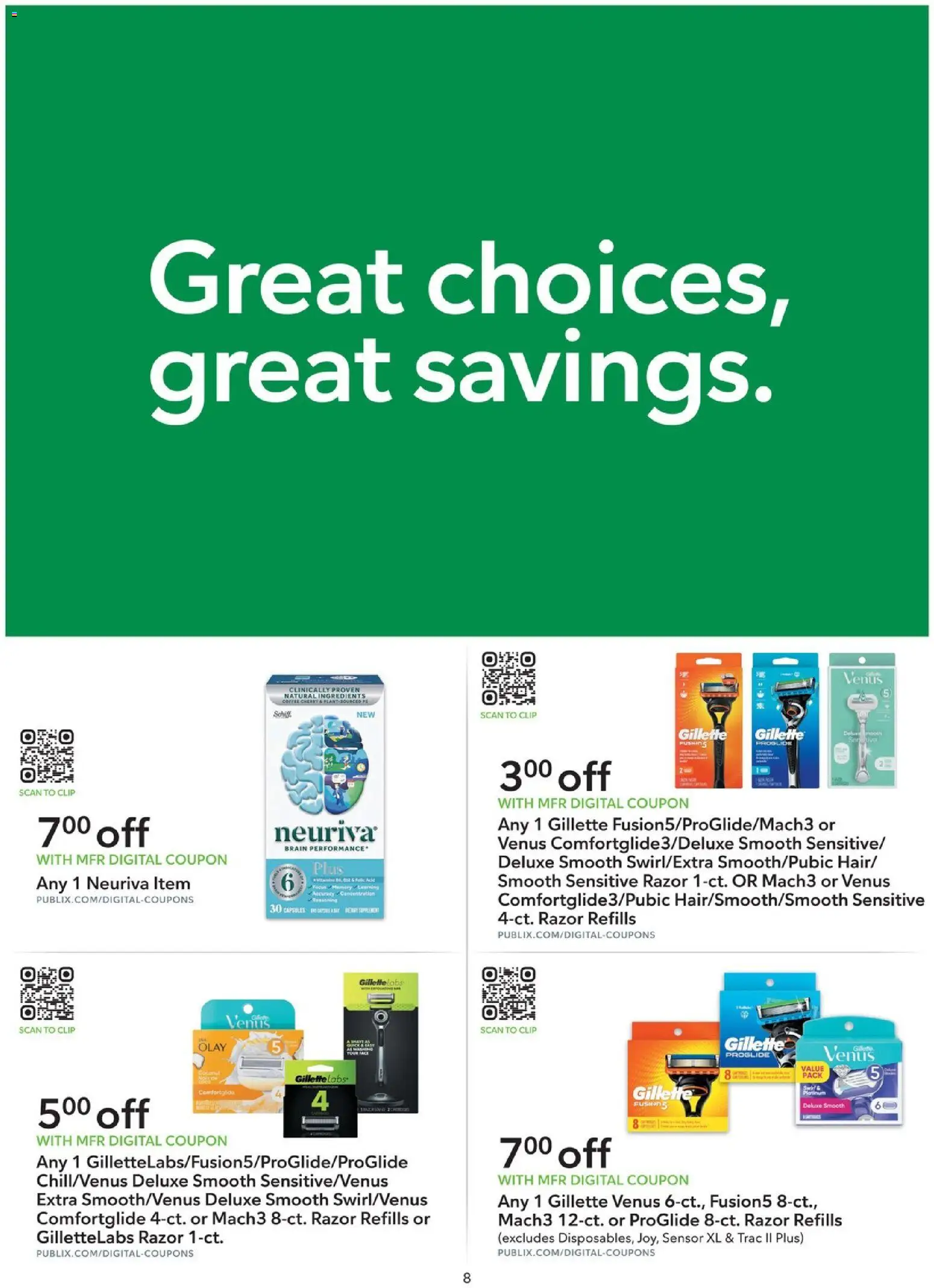 Publix Extra Savings - valid from 29.11.2025 | Page: 8 | Products: Fusion, Clip, Sensor