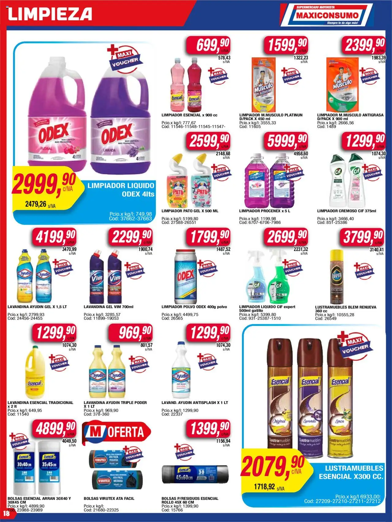 Maxiconsumo ofertas │ válido desde el 23.06.2025 | Página: 18 | Productos: Antigrasa, Lavandina, Limón, Té