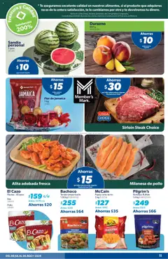 Nuevas ofertas de Sam's Club válidas en toda la República Mexicana desde el 08.07.2025. ¡Encuentra las mejores ofertas en Sam's Club catálogo Precios Irrepetibles! | Página: 11 | Productos: Pollo, Sandía, Durazno, Té