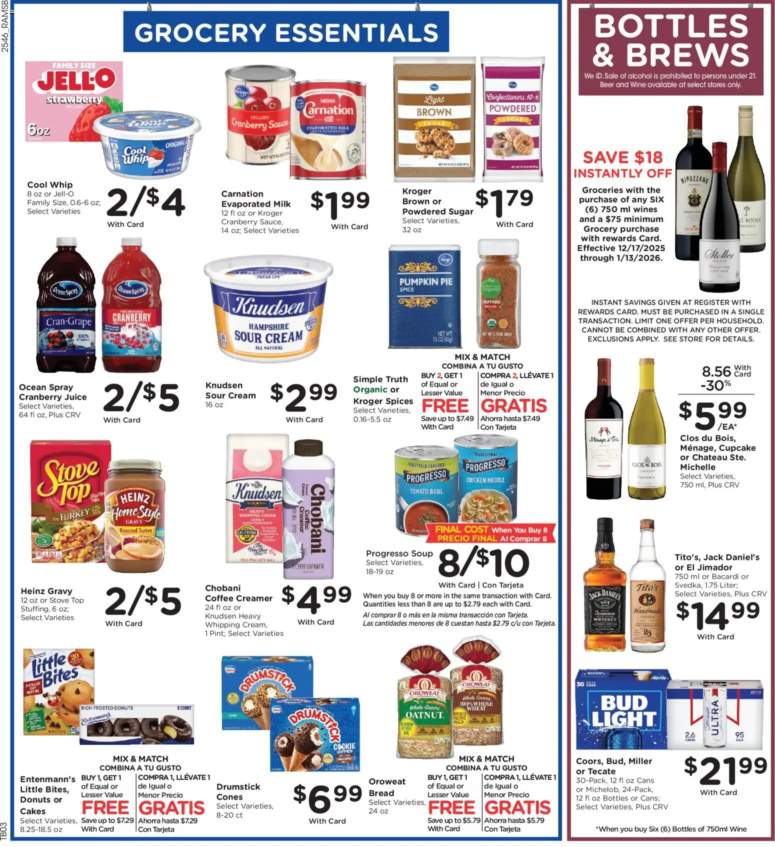 Ralphs Weekly Ad - valid from 17.12.2025 | Page: 5 | Products: Milk, Juice, Spices, Cupcake