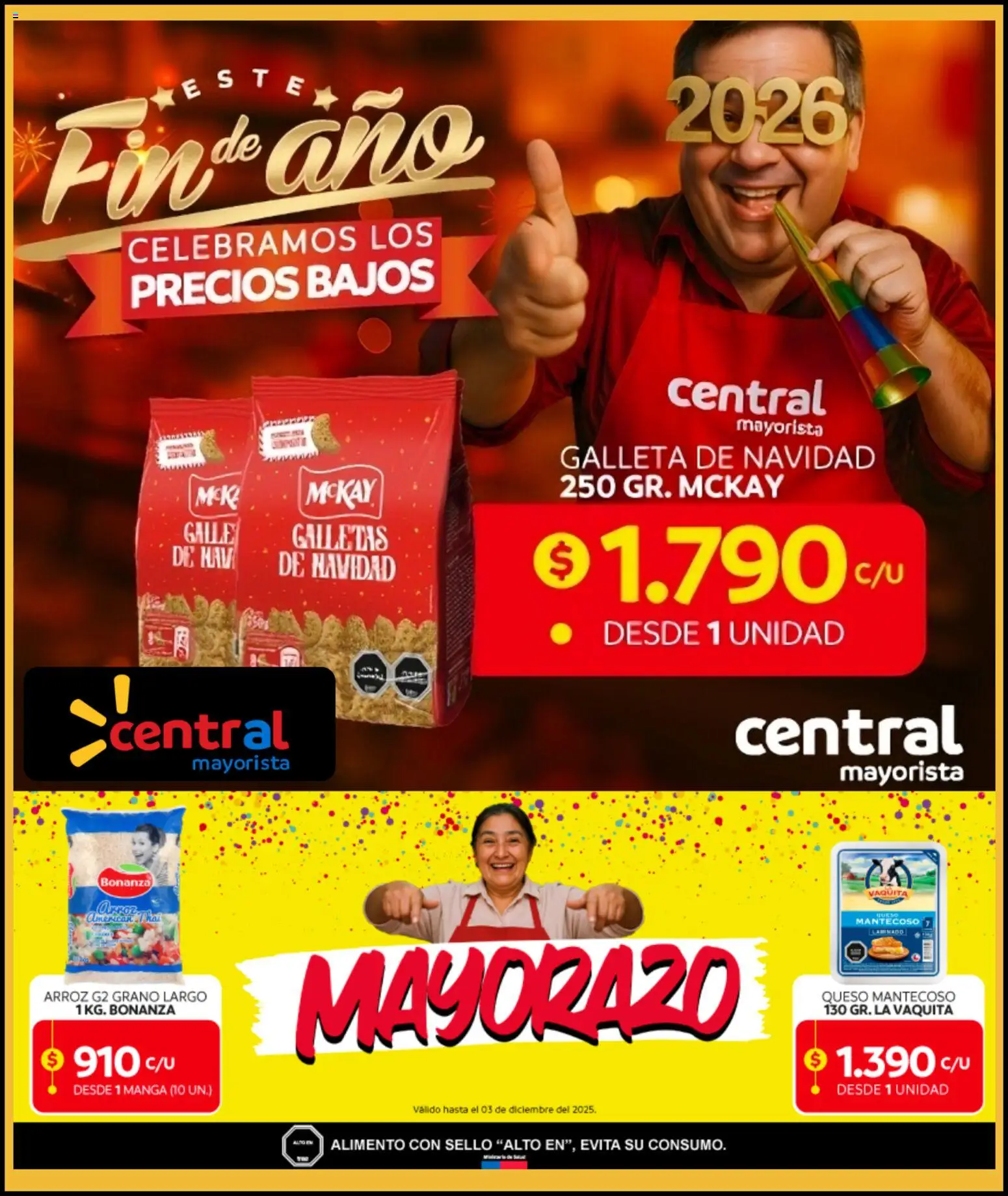 Central Mayorista ofertas  │ válido desde el 10.11.2025 | Página: 1 | Productos: Manga, Queso, Arroz, Galletas