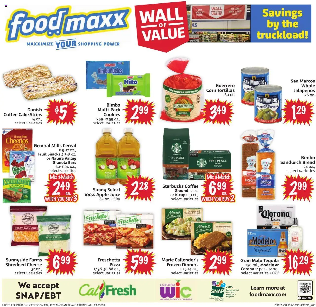 FoodMaxx Weekly Ad - valid from 30.07.2025 | Page: 2 | Products: Broccoli, Peppers, Cheese, Coffee