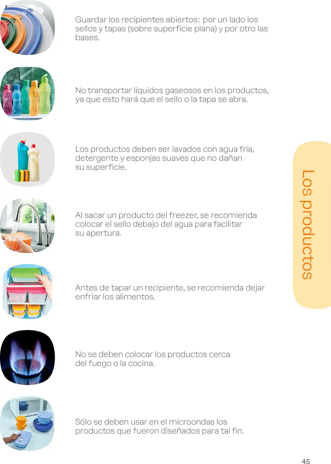 Tupperware - Manual de Bienvenida │ válido desde el 15.09.2025 | Página: 45 | Productos: Sobre, Detergente, Agua, Microondas