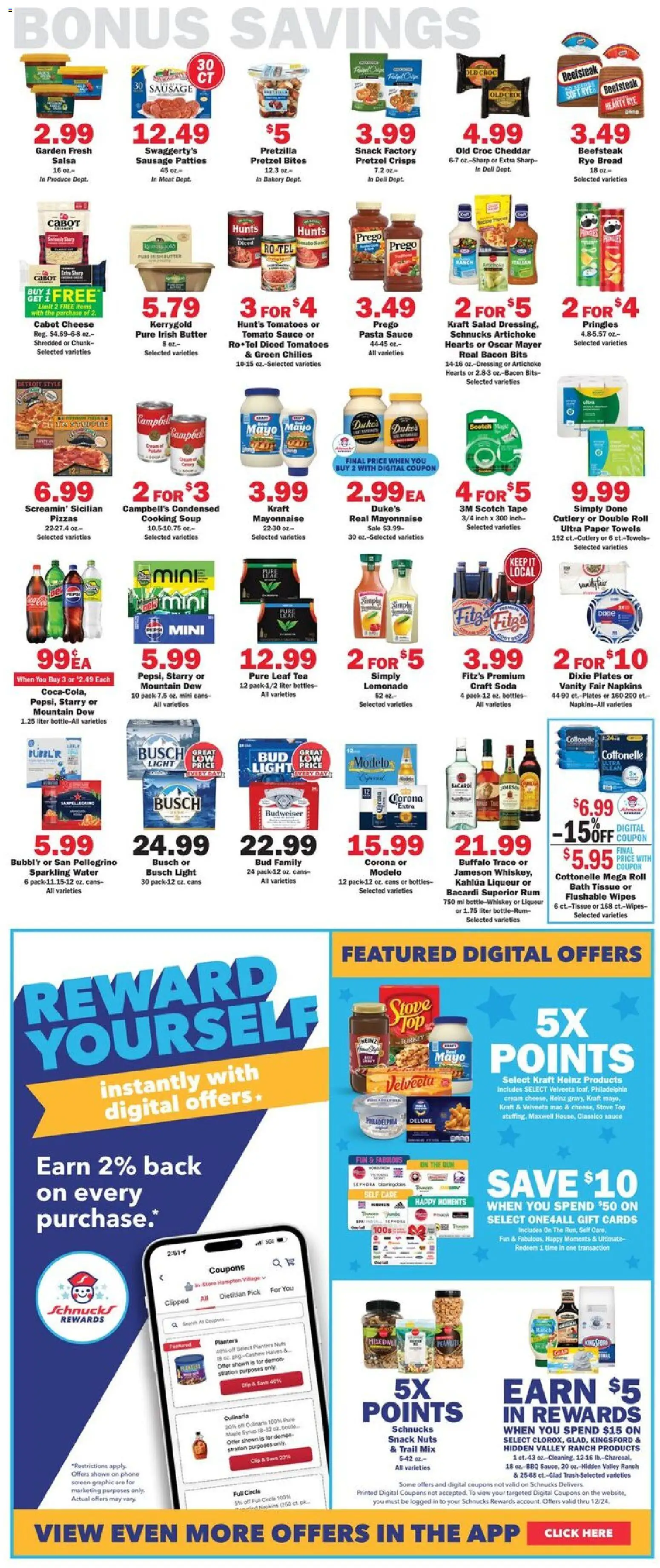 Schnucks Weekly Ad - valid from 17.12.2025 | Page: 5 | Products: Butter, Nuts, Sausage, Phone