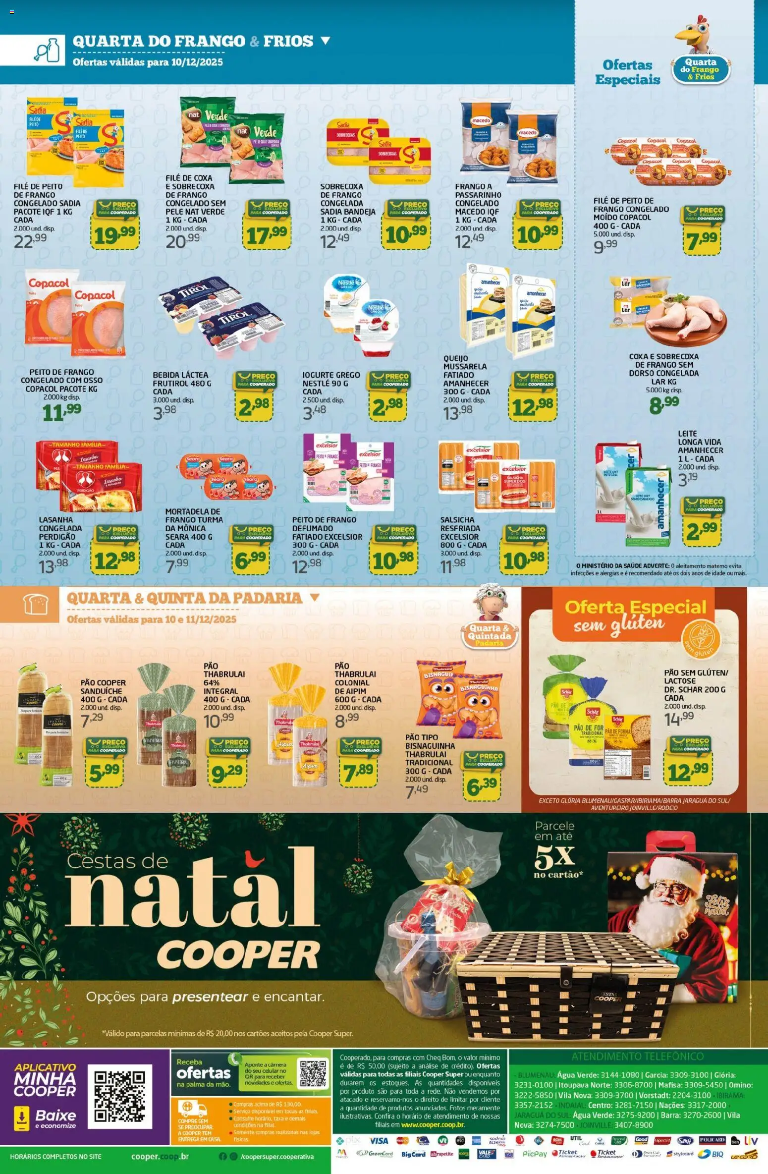 Cooper Folheto - válido de 08.12.2025 | Página: 2 | Produtos: Salsicha, Mussarela, Câmera, Peito de frango