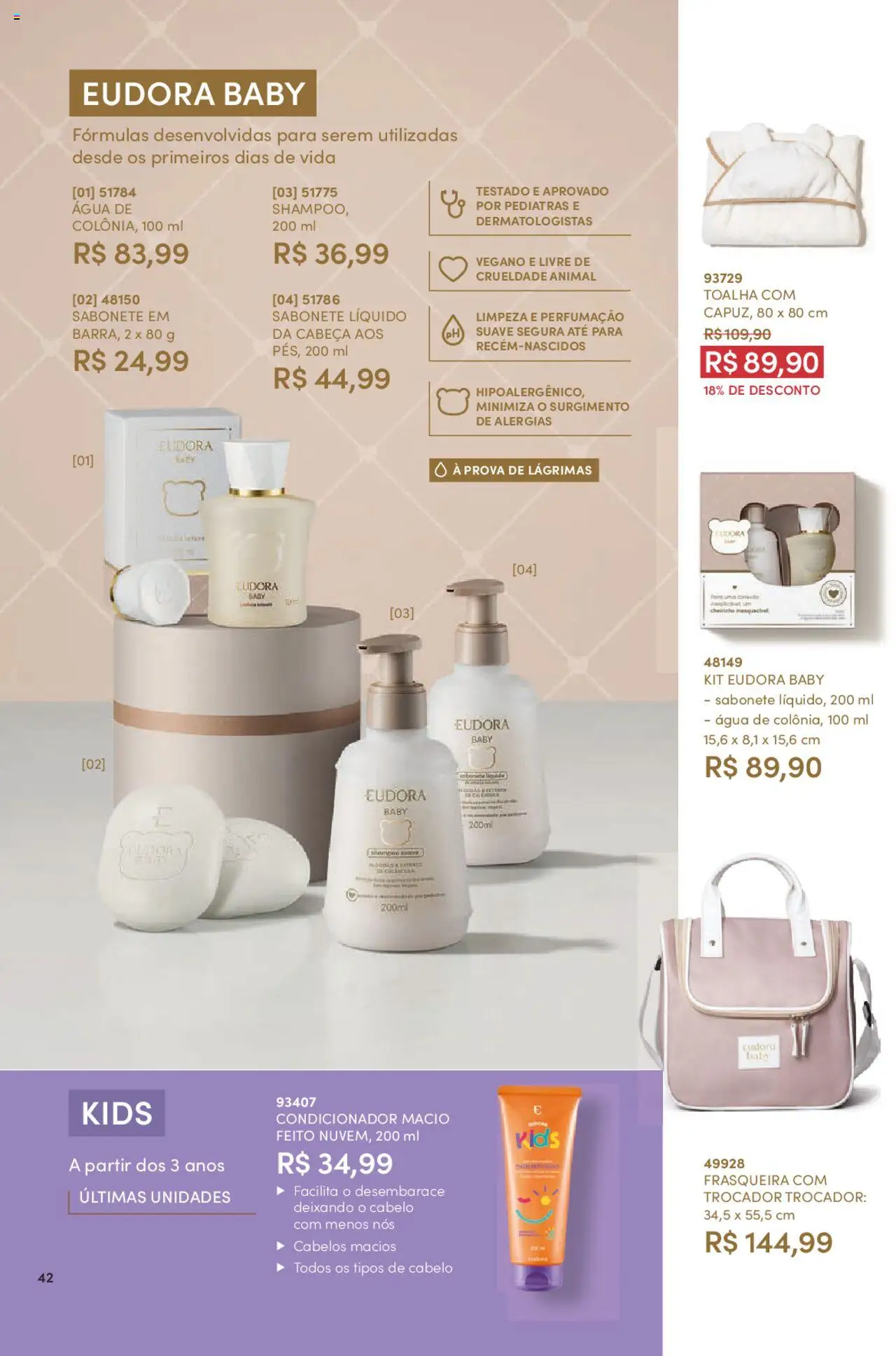 Eudora Folheto - válido de 07.10.2025 | Página: 42 | Produtos: Condicionador, Sabonete, Sabonete líquido