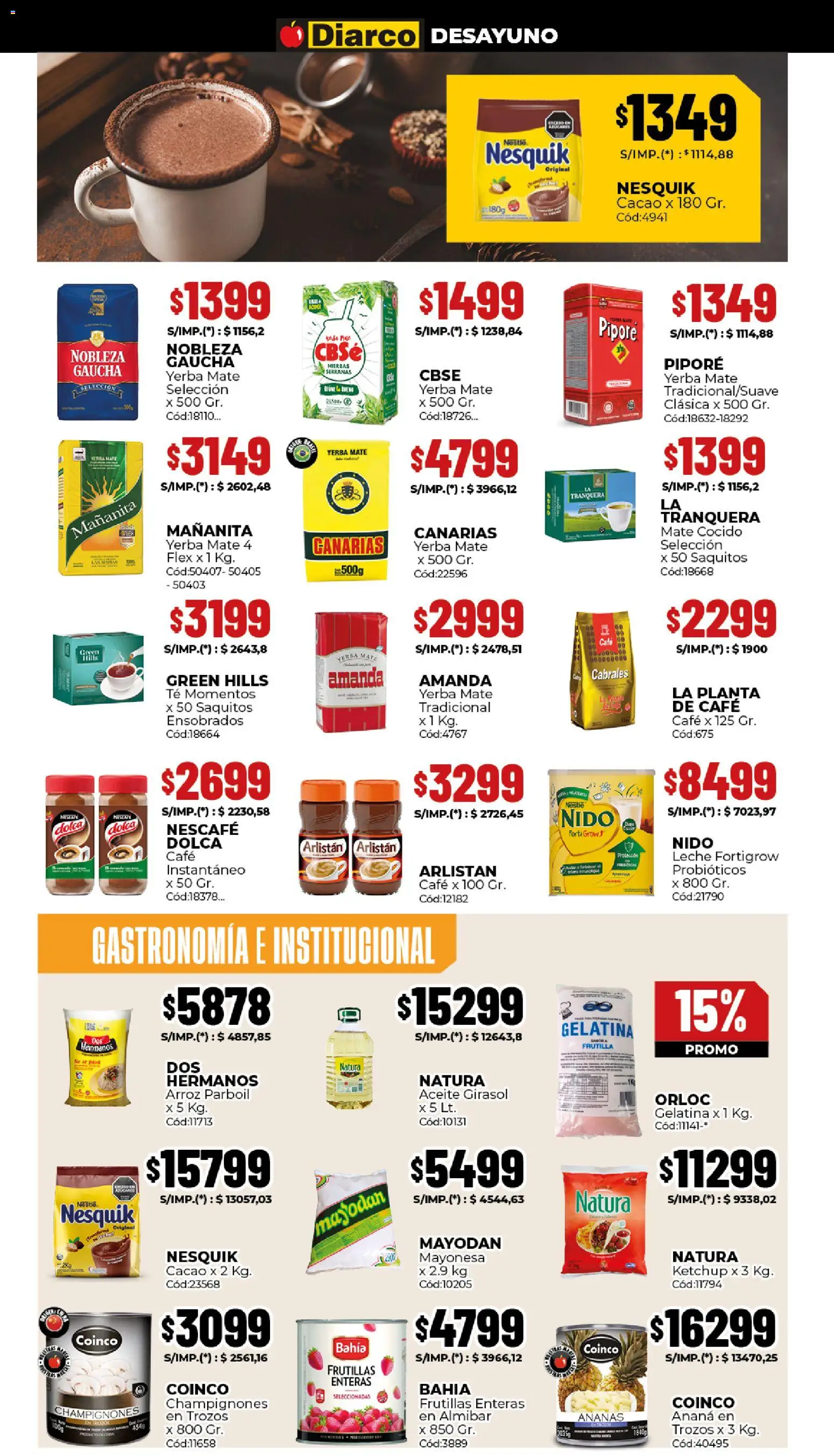 Diarco - Ofertas Gba │ válido desde el 08.12.2025 | Página: 4 | Productos: Yerba, Ketchup, Ananá, Leche