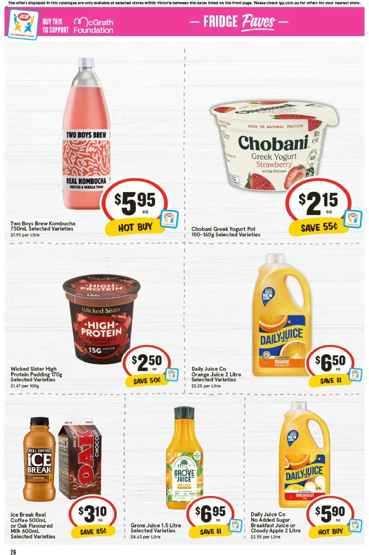 IGA catalogue - valid from 17.09.2025 | Page: 25 | Products: Milk, Pudding, Foundation, Fridge