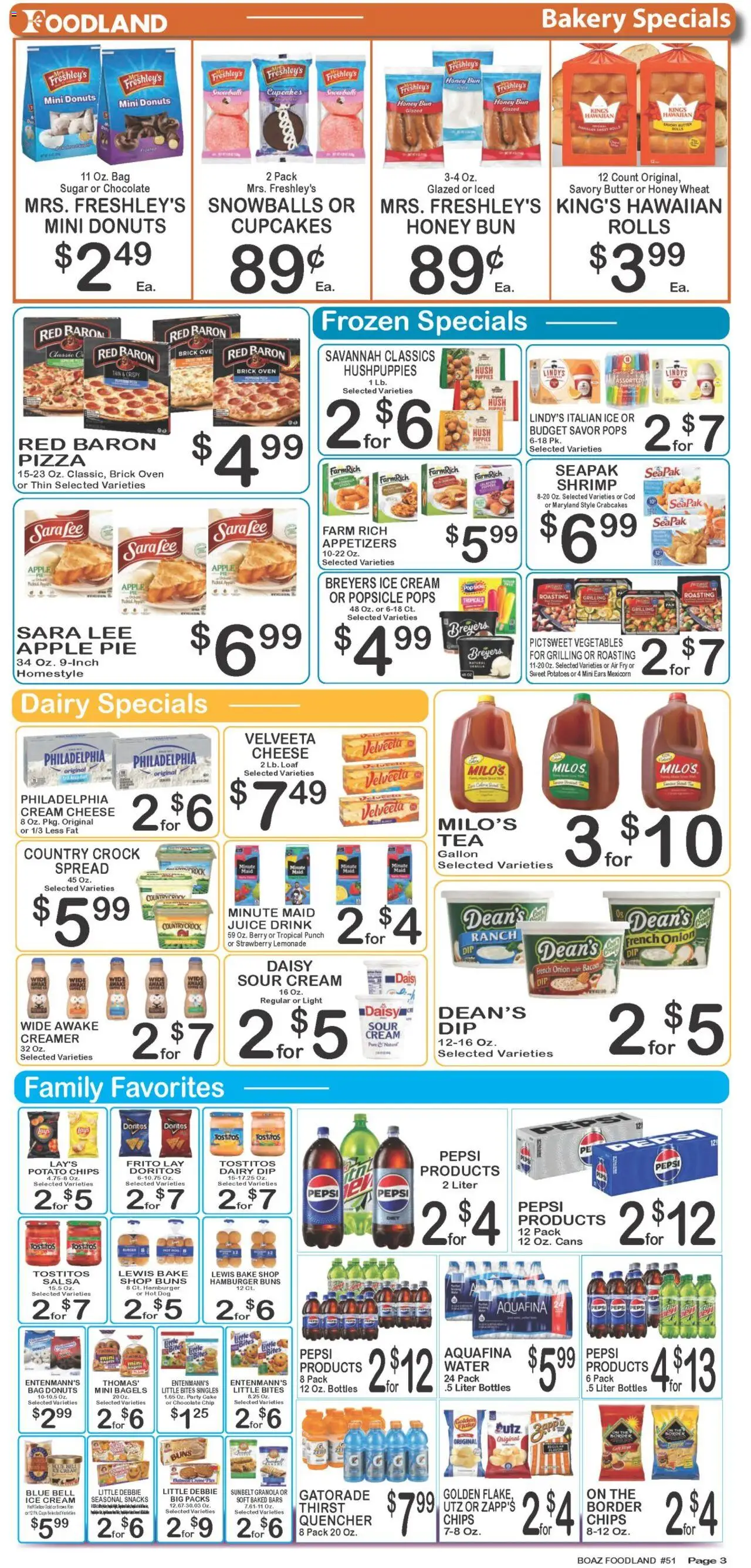 Foodland Weekly Ad - valid from 26.08.2025 | Page: 3 | Products: Juice, Water, Apple Pie, Onion