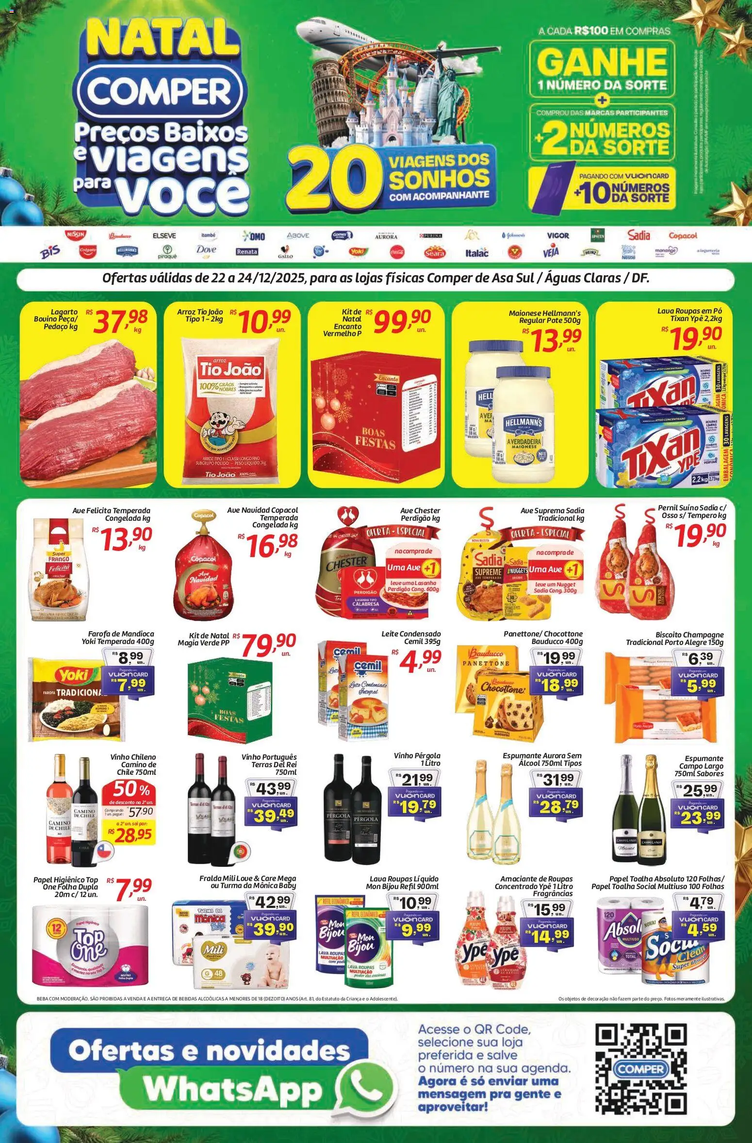 Comper Folheto - válido de 22.12.2025 | Página: 1 | Produtos: Espumante, Panettone, Vinho, Leite condensado