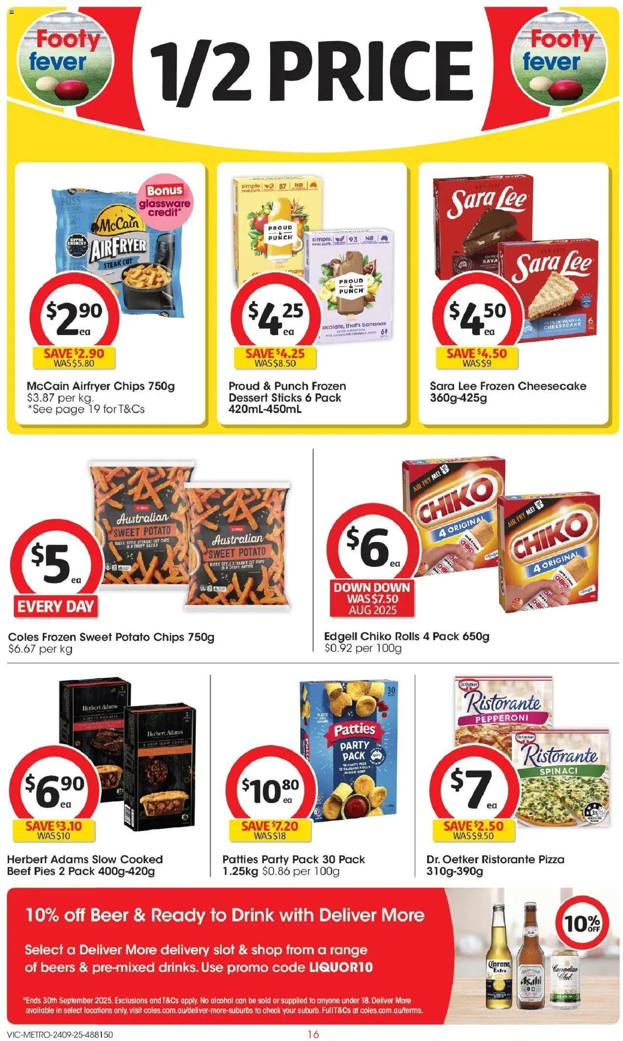 Coles catalogue - valid from 24.09.2025 | Page: 16 | Products: Cocoa, Pizza, Bananas, Steak