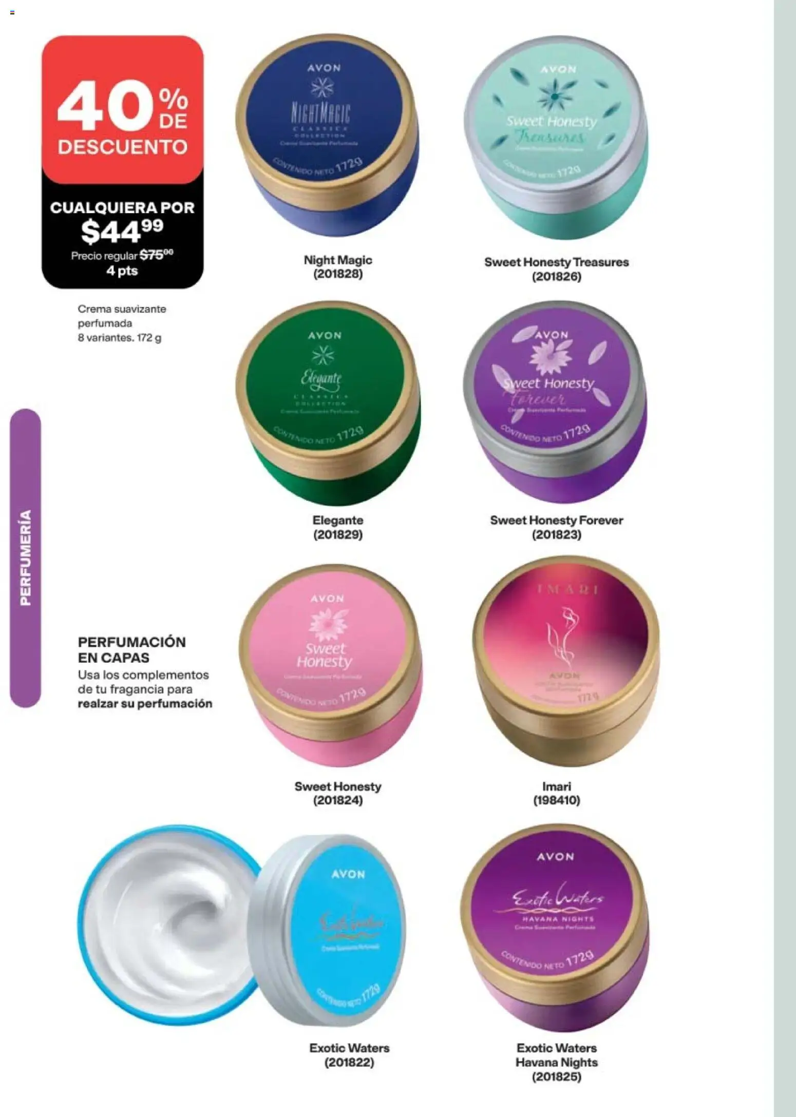 Nuevas ofertas de AVON válidas en toda la República Mexicana desde el 24.04.2026. ¡Encuentra las mejores ofertas en AVON campaña 7 2026! | Página: 86 | Productos: Crema, Suavizante, Fragancia