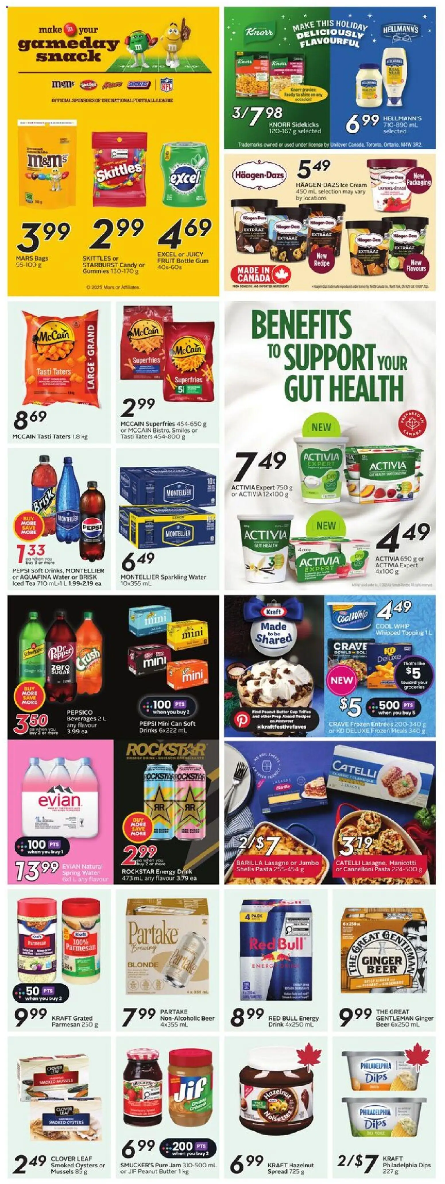 Sobeys flyer valid from 27.11.2025 | Page: 25 | Products: Tea, Pasta, Ice cream, Beer
