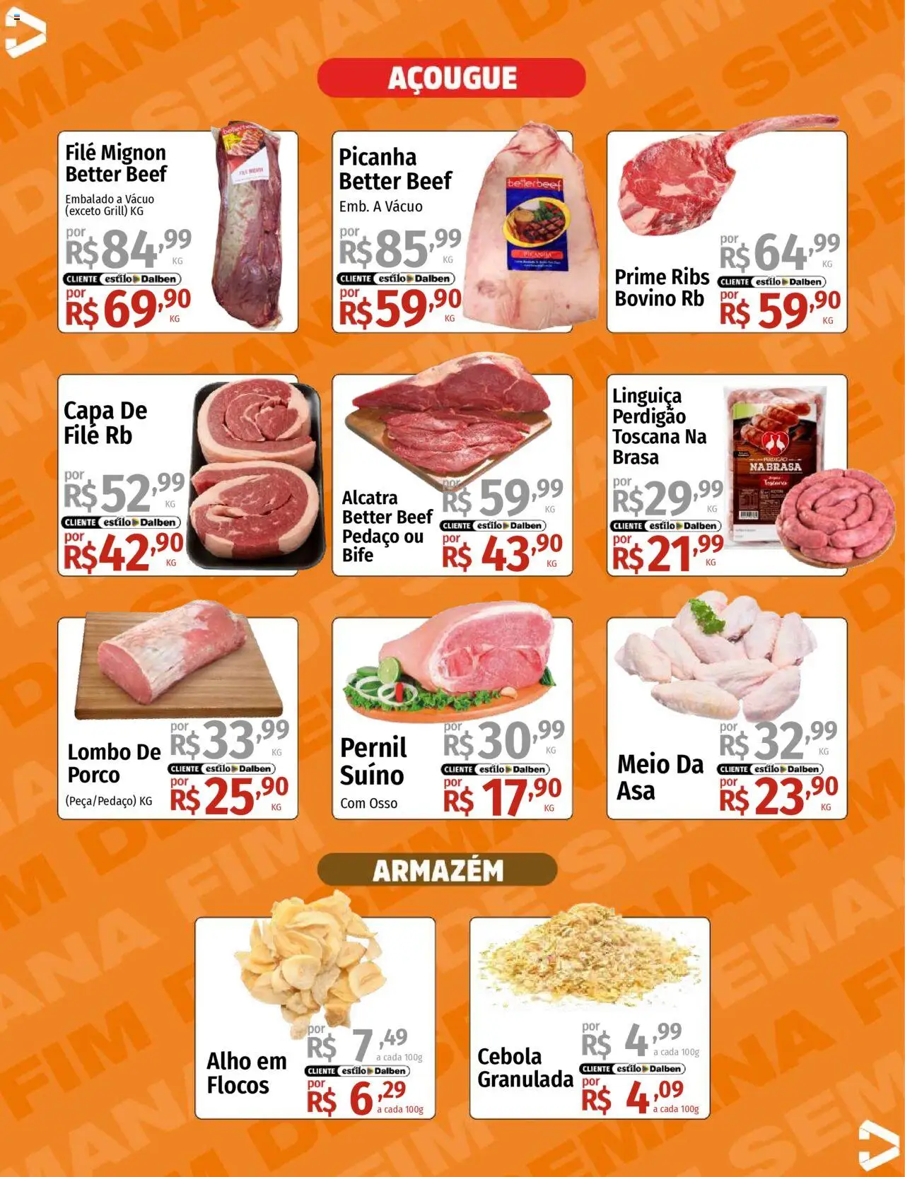 Supermercado Dalben Folheto - válido de 12.09.2025 | Página: 4 | Produtos: Grill, Cebola, Linguiça, Pernil