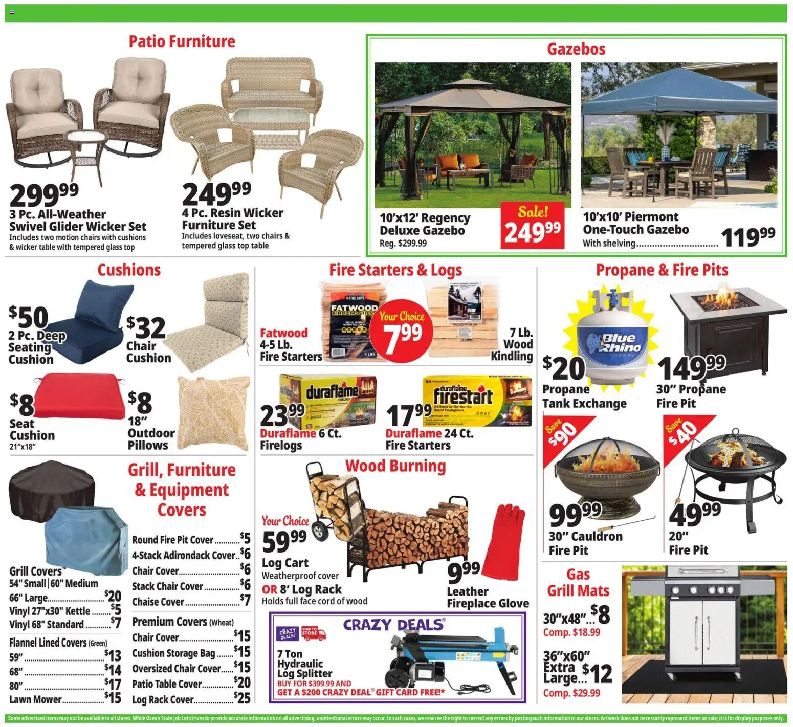 Ocean State Job Lot Weekly Ad - valid from 26.02.2026 | Page: 9 | Products: Lawn Mower, Swivel, Cushion, Bag