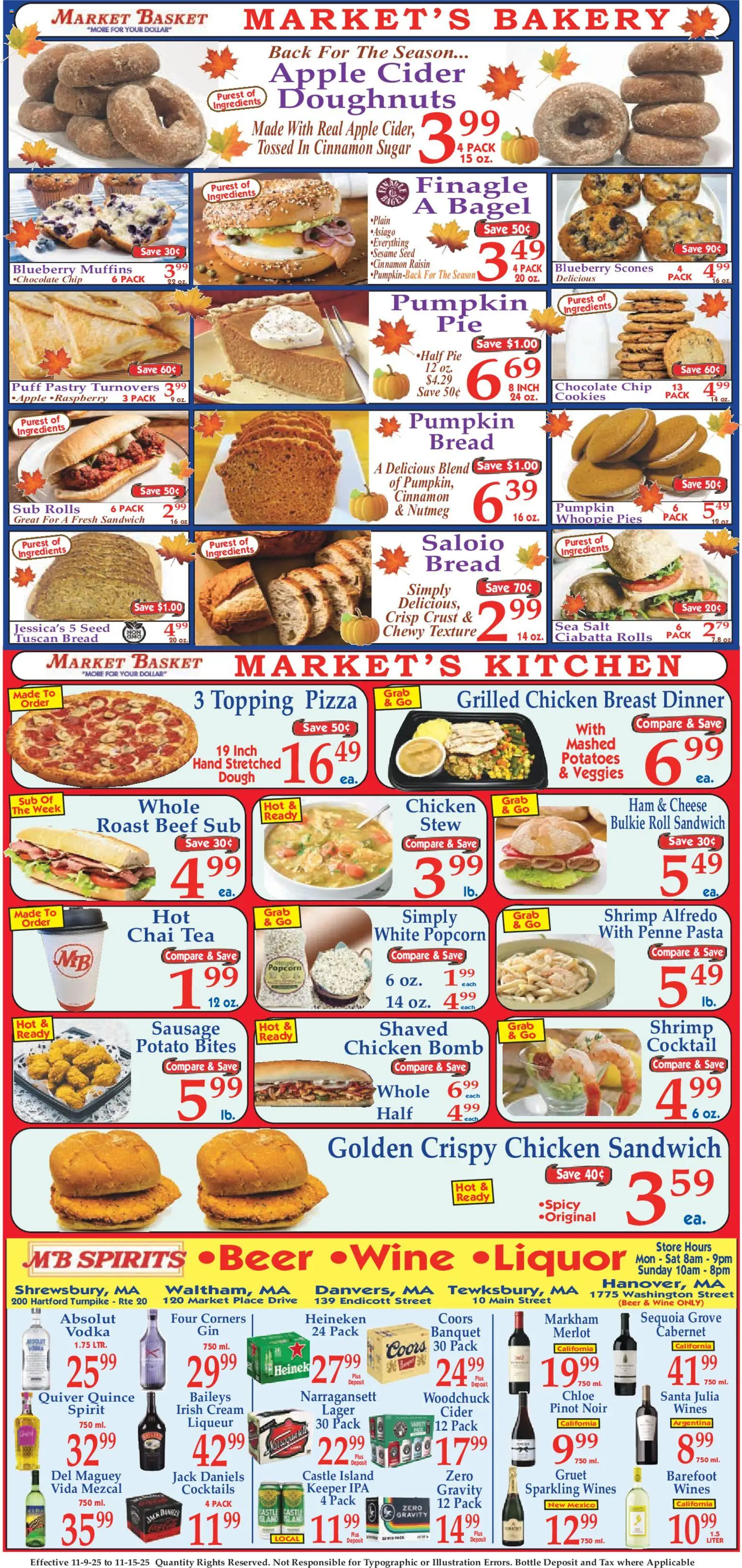 Market Basket Ad - valid from 09.11.2025 | Page: 8 | Products: Cheese, Chocolate, Salt, Puff Pastry