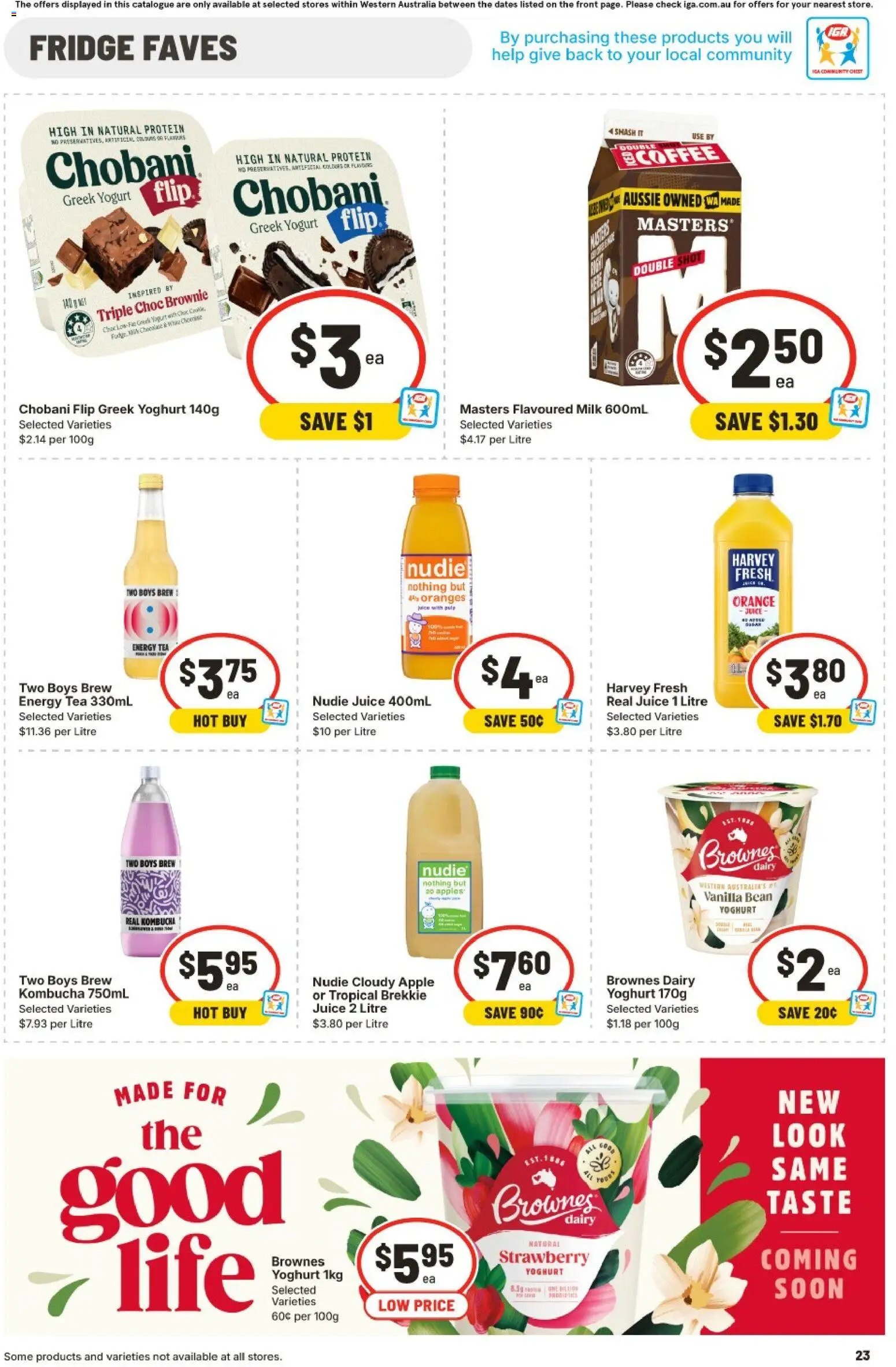 IGA catalogue - valid from 11.03.2026 | Page: 23 | Products: Dairy, Oranges, Tea, Fridge
