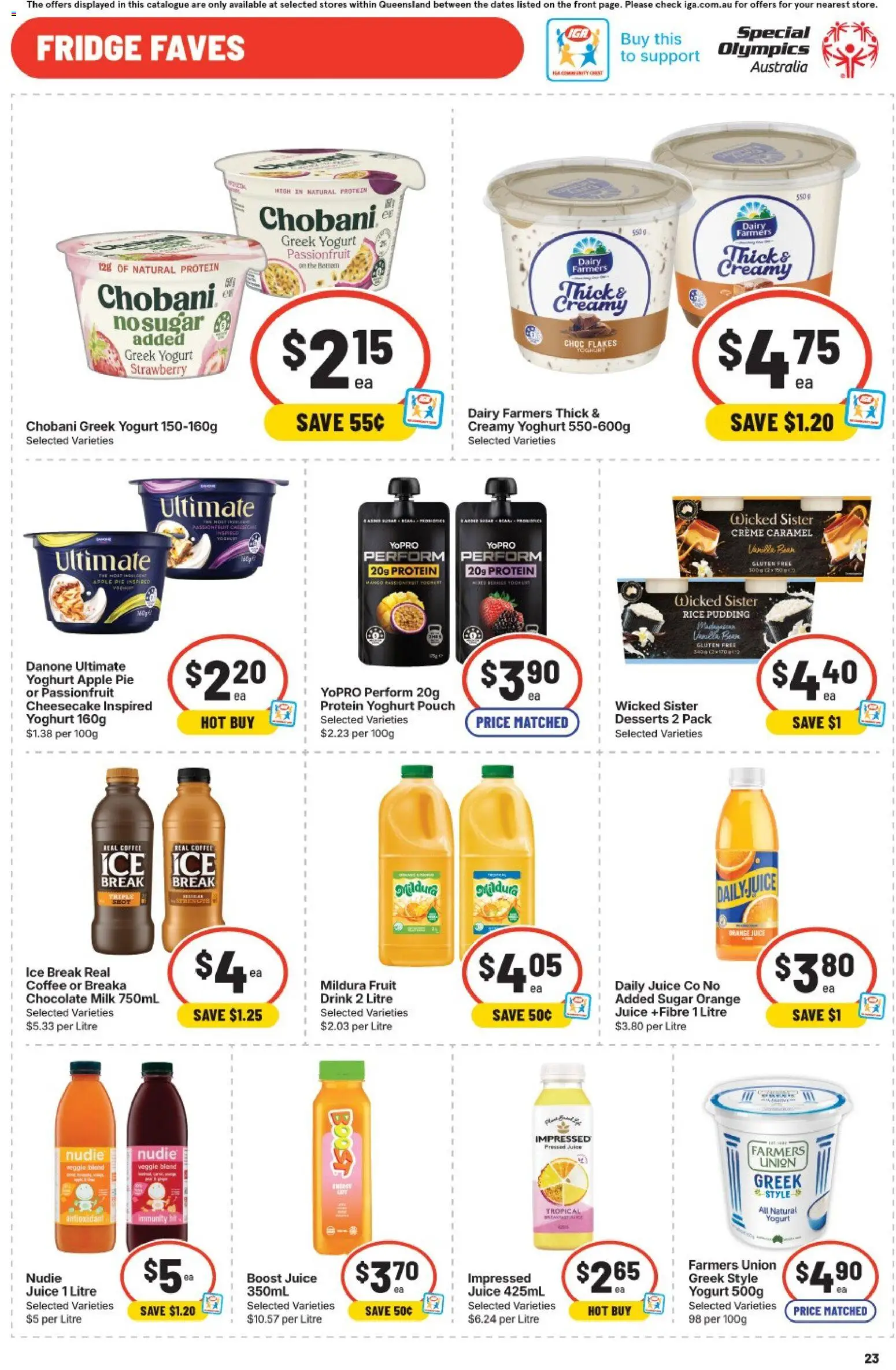 IGA catalogue - valid from 29.04.2026 | Page: 23 | Products: Chocolate, Juice, Rice, Sugar