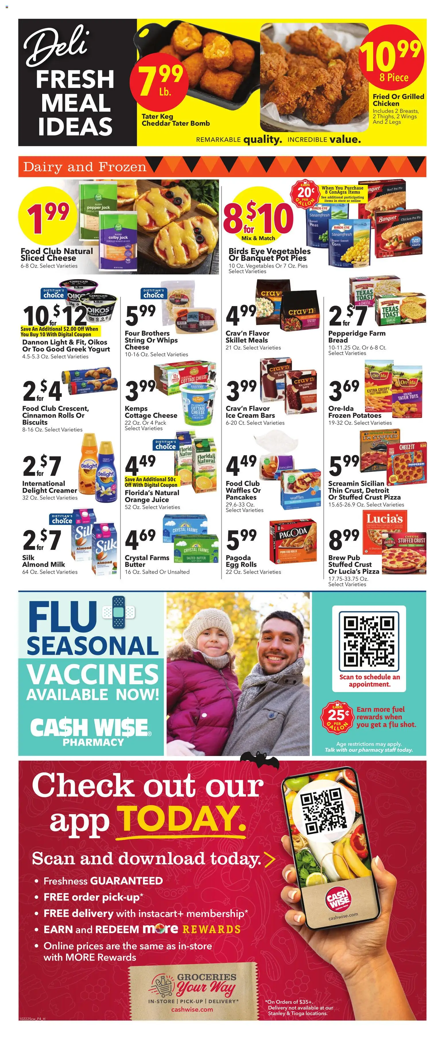 Cash Wise Weekly Ad - valid from 22.10.2025 | Page: 6 | Products: Milk, Pork, Ice cream, Garlic