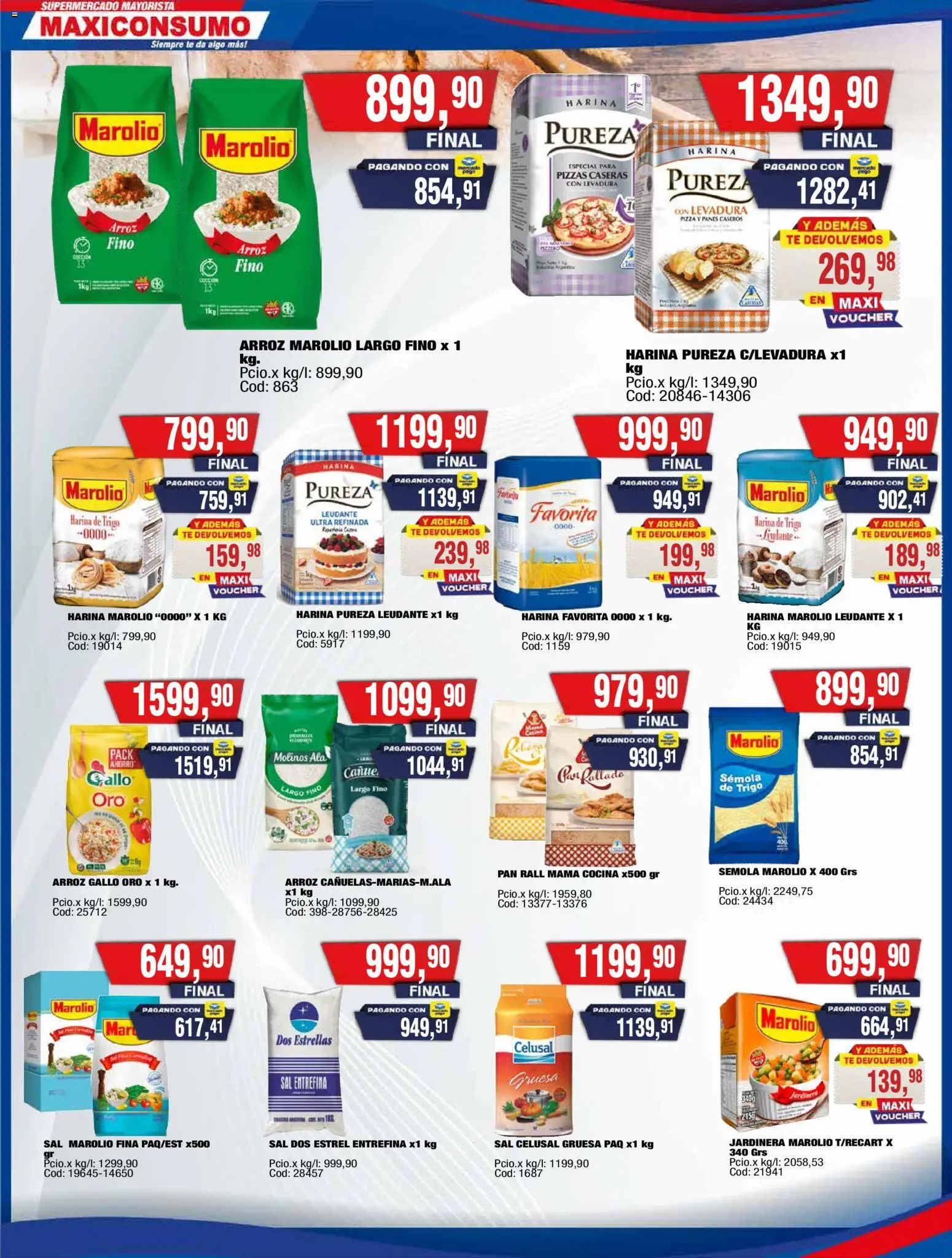 Maxiconsumo ofertas │ válido desde el 20.04.2026 | Página: 4 | Productos: Harina, Sal, Pizza, Té