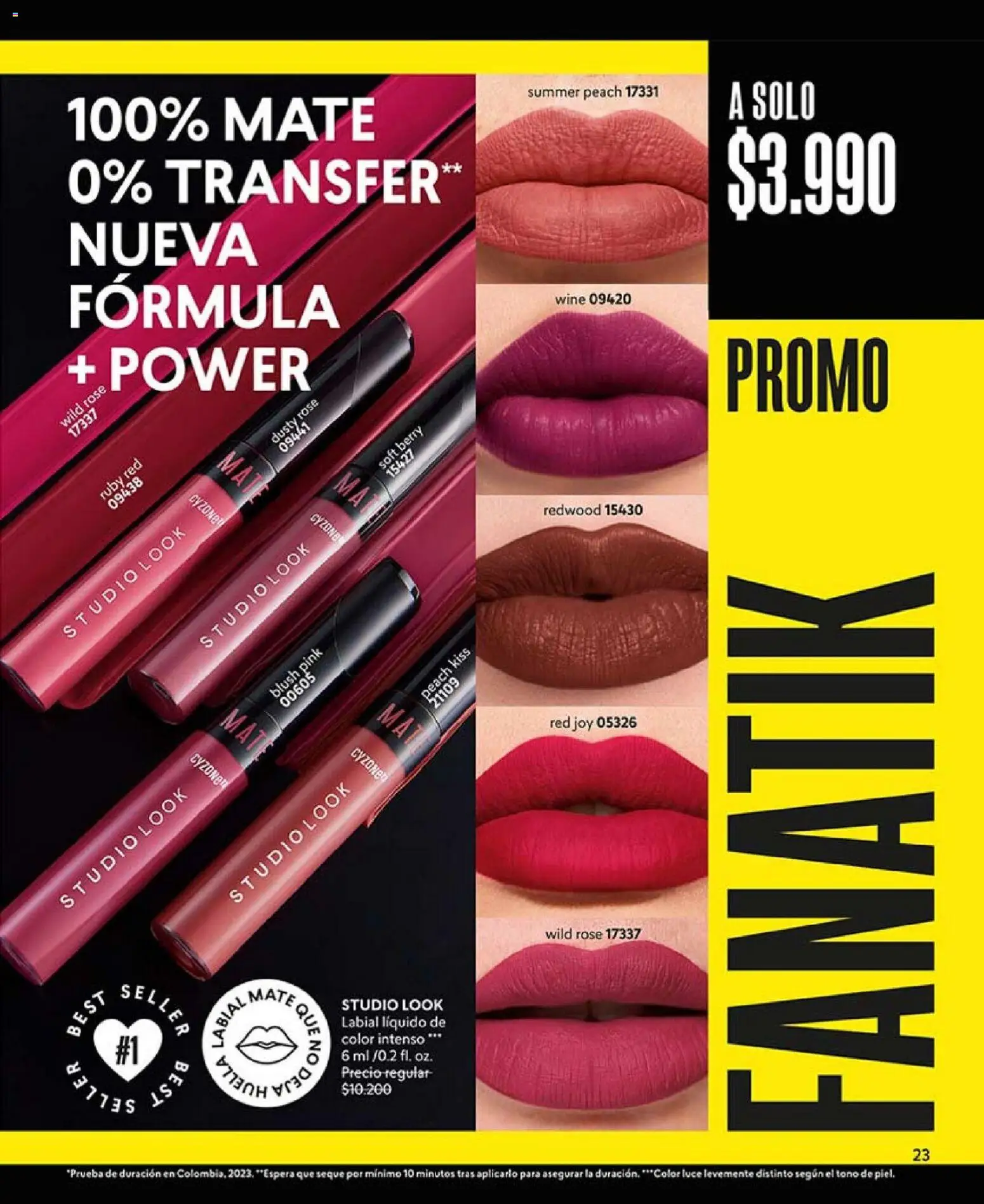 Catálogo CyZone Campaña 1 │ válido desde el 01.01.2026 | Página: 23 | Productos: Mate, Labial