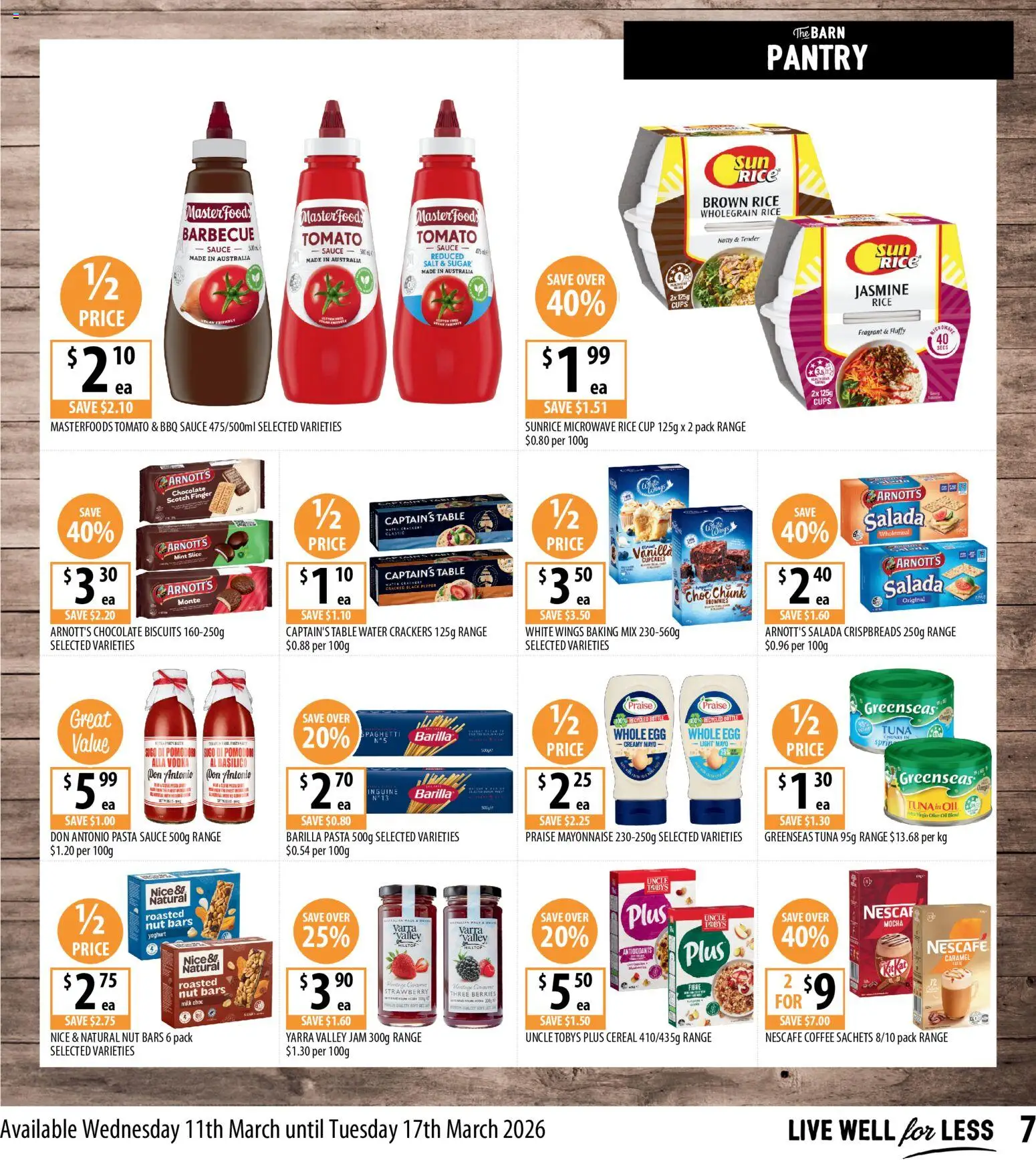Supabarn catalogue - valid from 11.03.2026 | Page: 7 | Products: Cups, Light, Rice, Pasta