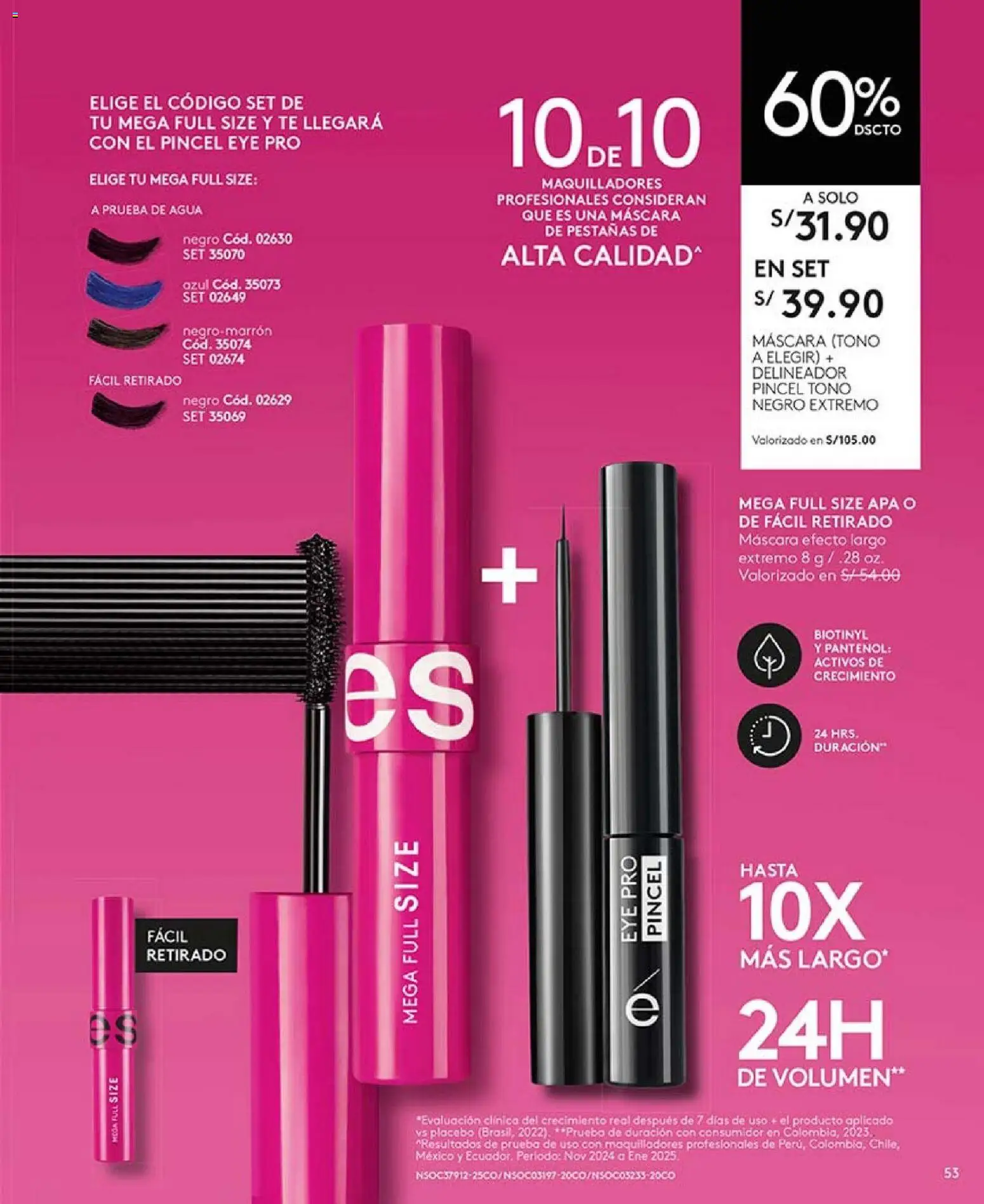 Catálogo Ésika válido desde 17.01.2026 | Página: 53 | Productos: Máscara, Delineador, Pincel, Té