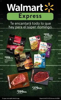 Vista previa de Walmart Express folleto Ofertas, nuevo folleto de la tienda, válido en México a partir del 23.01.2026