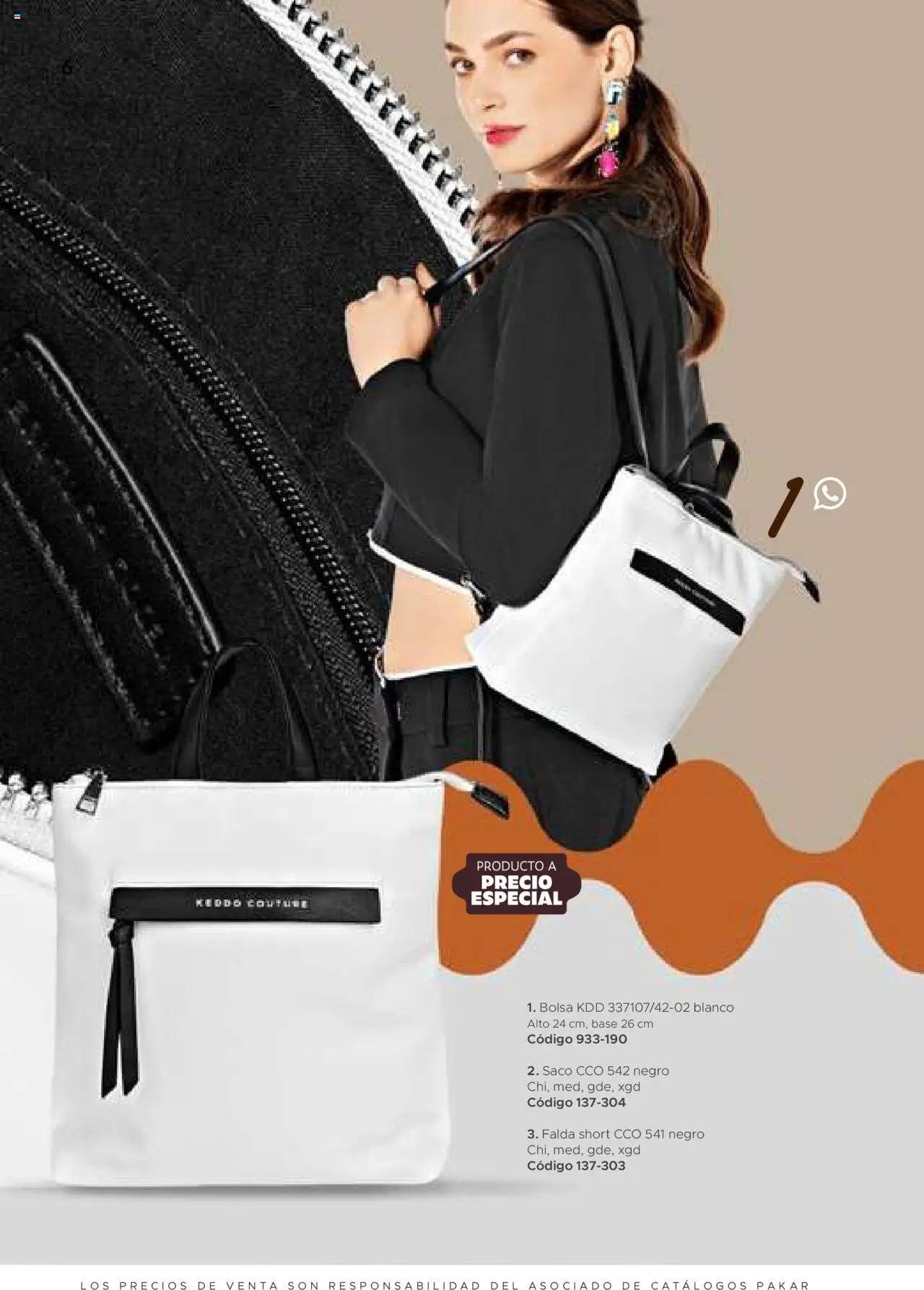 Nuevas ofertas de SC Pakar válidas en toda la República Mexicana desde el 24.07.2025. ¡Encuentra las mejores ofertas en SC Pakar Catálogo Ropa y Accesorios! | Página: 6 | Productos: Bolsa, Falda, Short