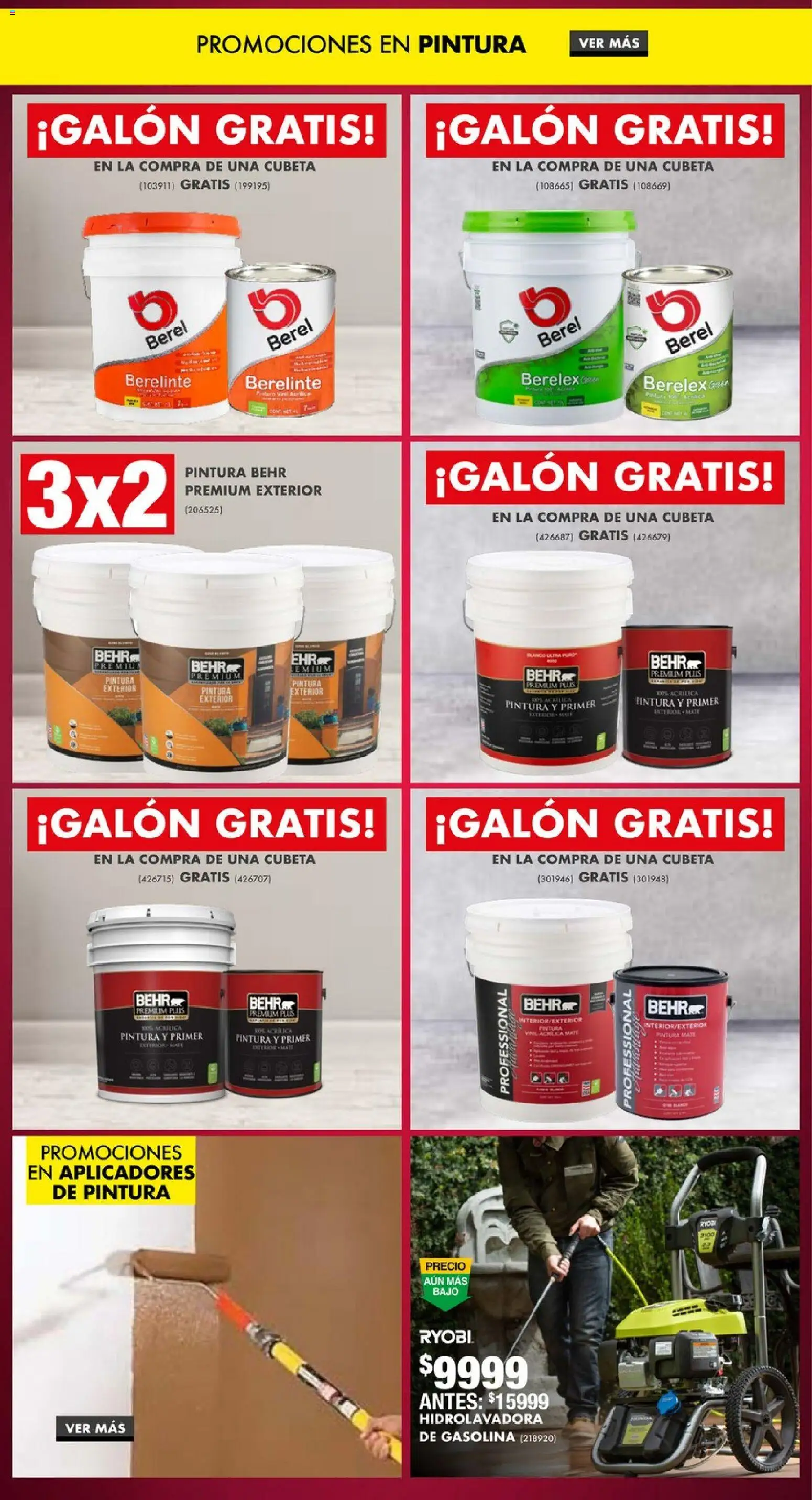 Nuevas ofertas de Home Depot válidas en toda la República Mexicana desde el 13.11.2025. ¡Encuentra las mejores ofertas en Home Depot Buen Fin! | Página: 7 | Productos: Hidrolavadora, Mate, Pintura