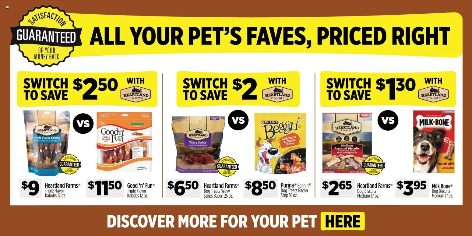 Dollar General Weekly Ad - valid from 01.03.2026 | Page: 9 | Products: Dog Treats, Milk, Cheese, Switch