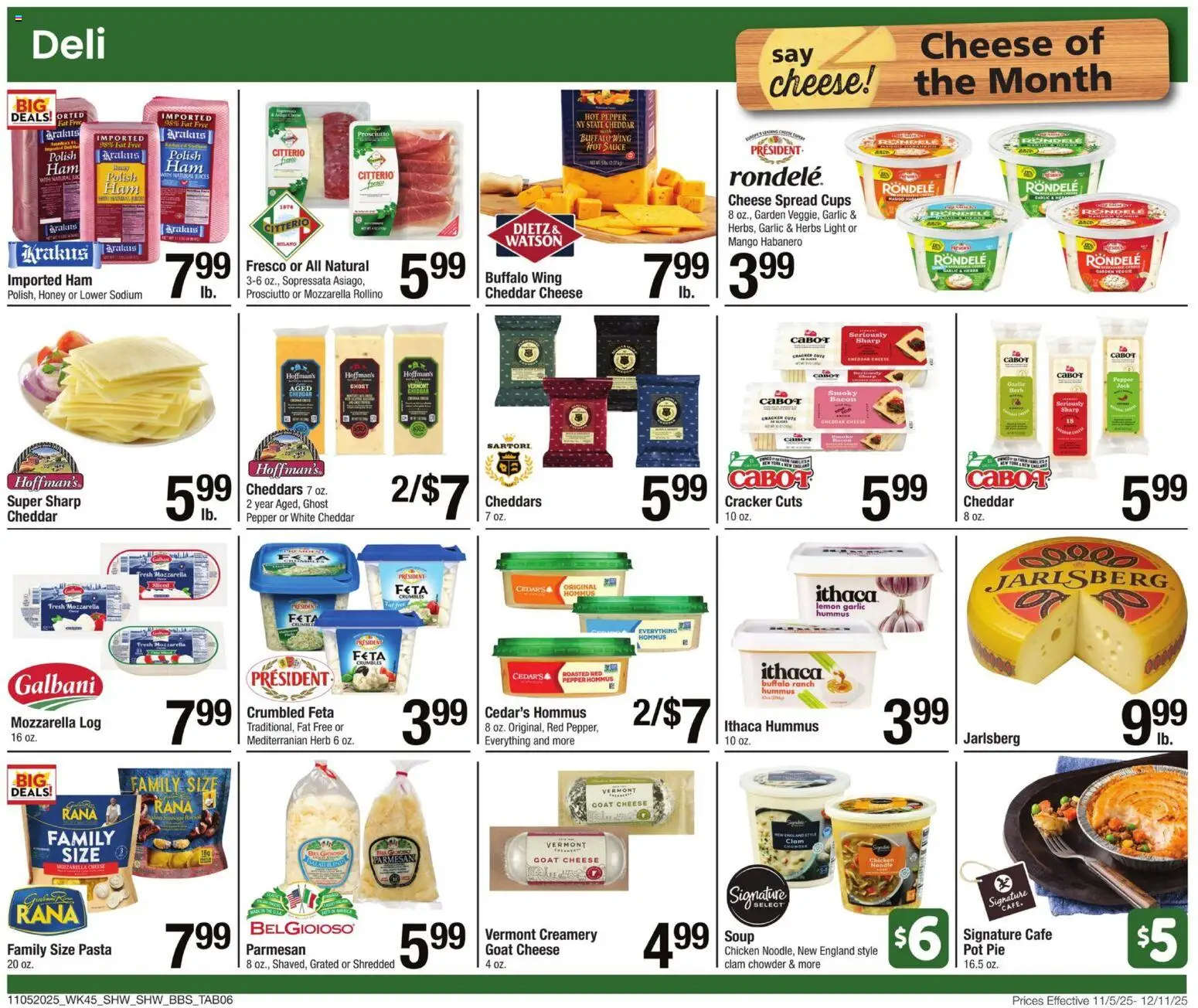 Shaw's Big Book of Savings - valid from 05.11.2025 | Page: 6 | Products: Cheese, Ham, Pepper, Mango