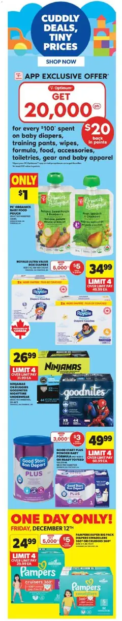 Preview of Real Canadian Superstore weekly flyer / circulaire from shop Real Canadian Superstore valid from 11.12.2025 | Page: 2 | Products: PC, Powder, Underwear