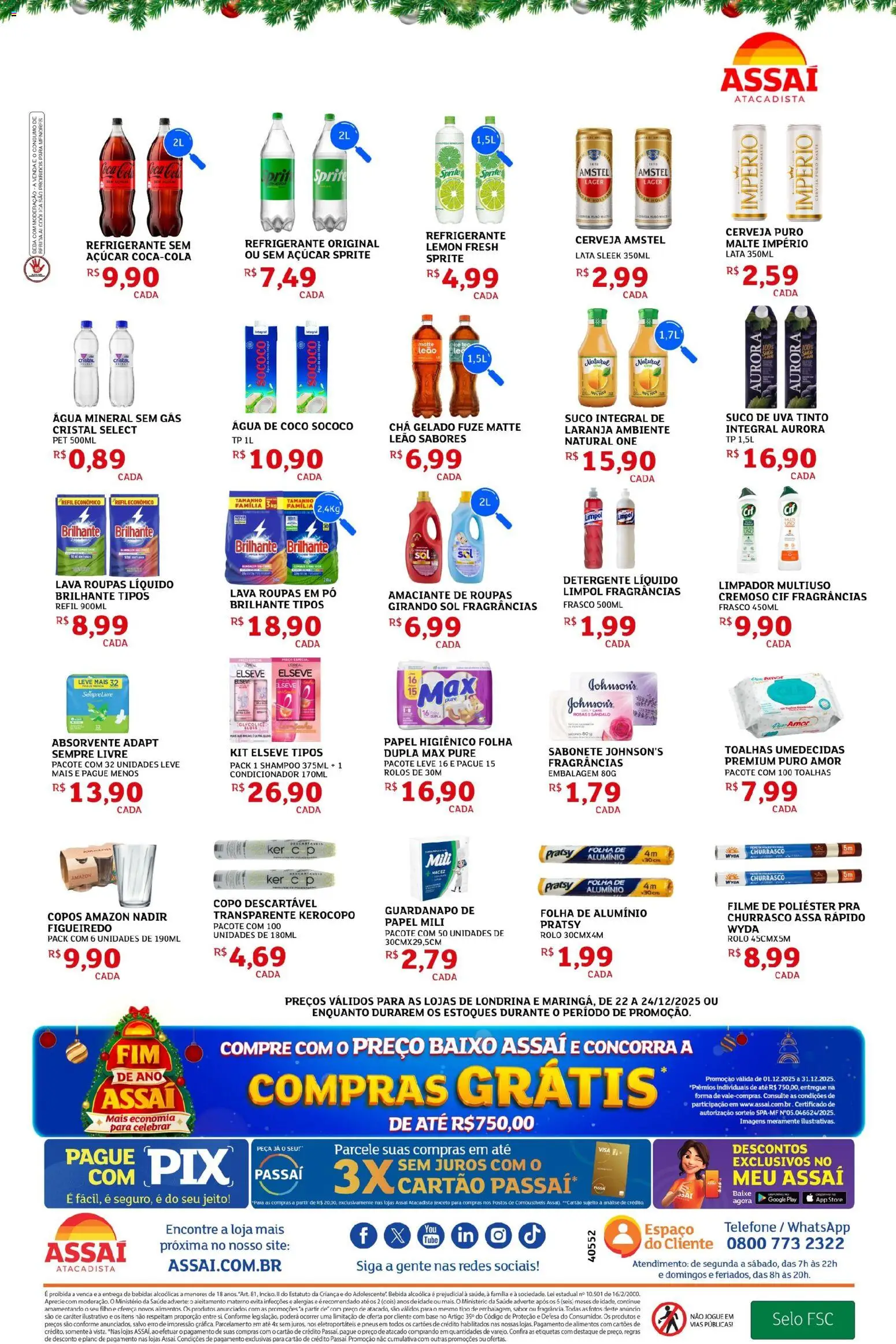 Assaí Atacadista Folheto - válido de 22.12.2025 | Página: 2 | Produtos: Coco, Detergente, Base, Roupas