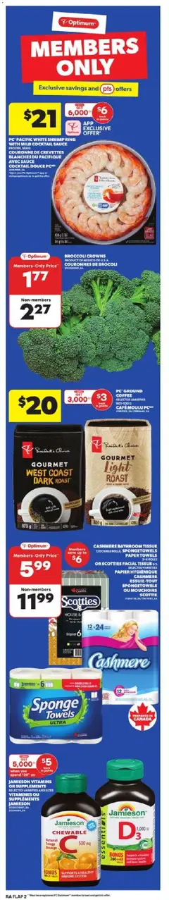Preview of Atlantic Superstore weekly flyer / circulaire from shop Atlantic Superstore valid from 11.12.2025 | Page: 2 | Products: PC, Sponge, Coffee