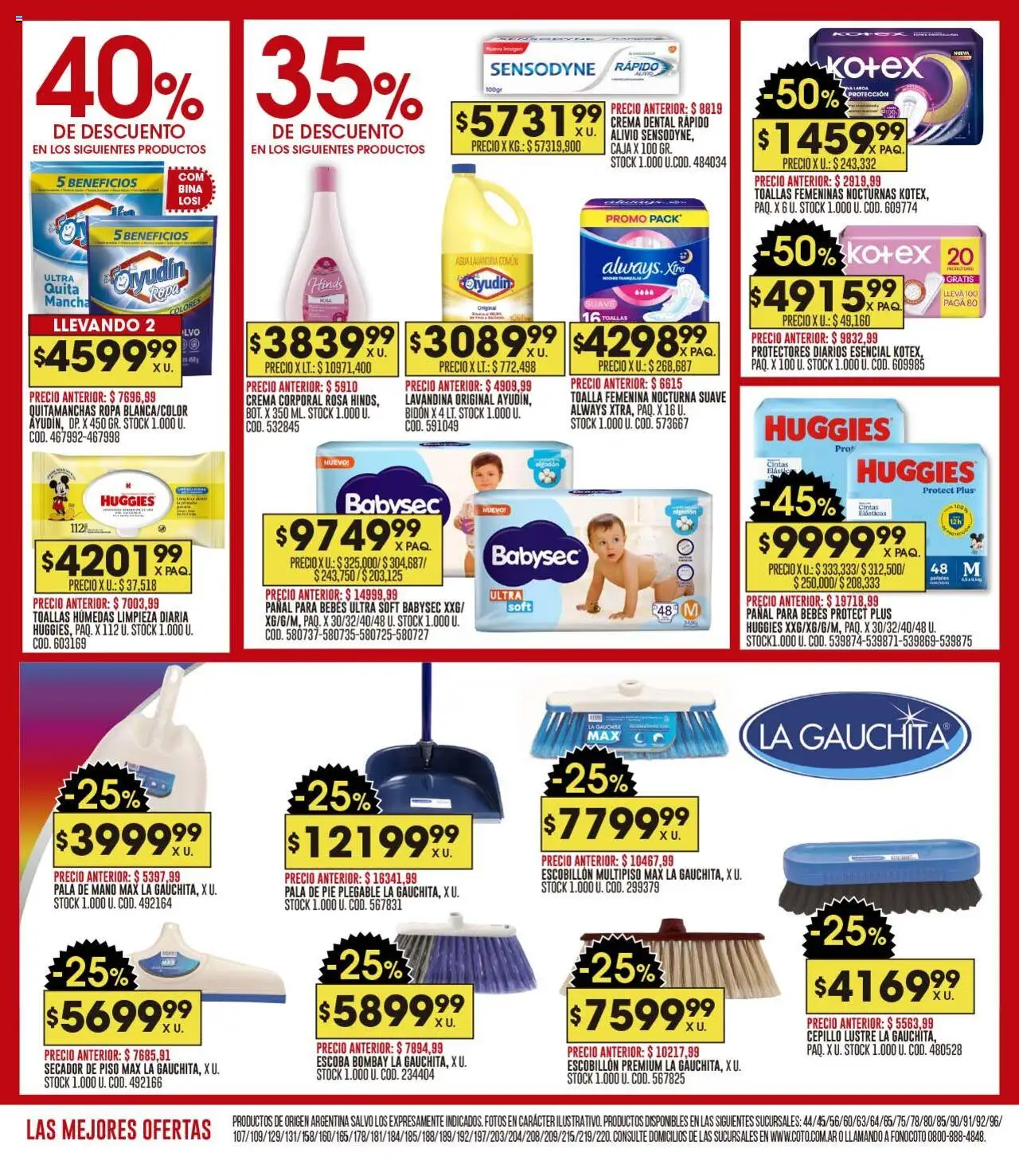 Coto ofertas │ válido desde el 25.08.2025 | Página: 18 | Productos: Toallas, Cepillo, Pala, Protectores diarios