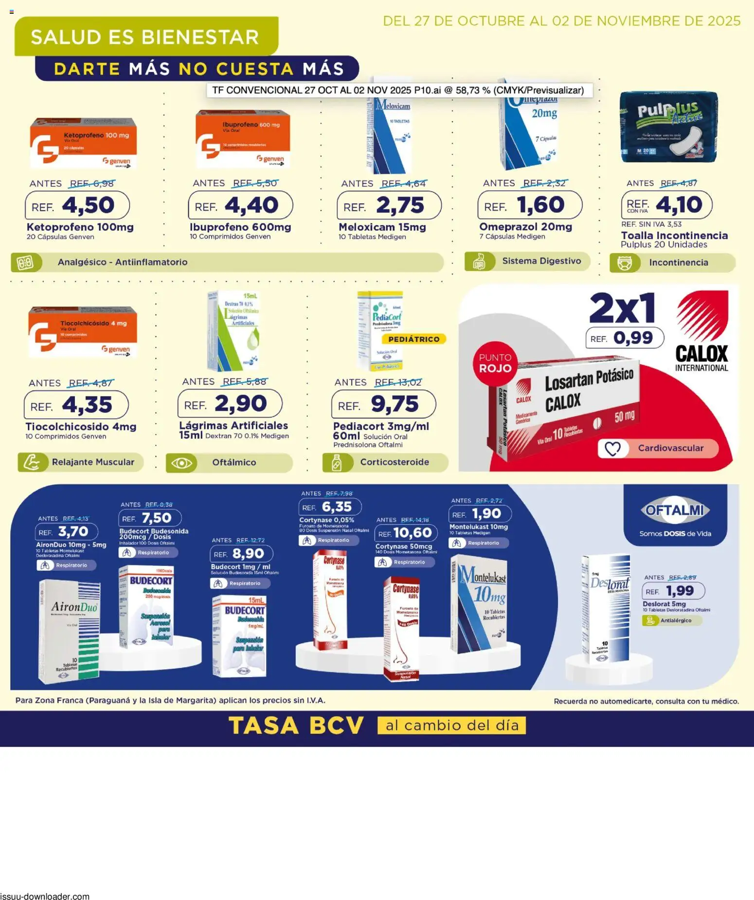 FarmaTodo revista - valida desde el 27.10.2025 | Página: 10 | Productos: Analgésico, Antiinflamatorio, Toalla