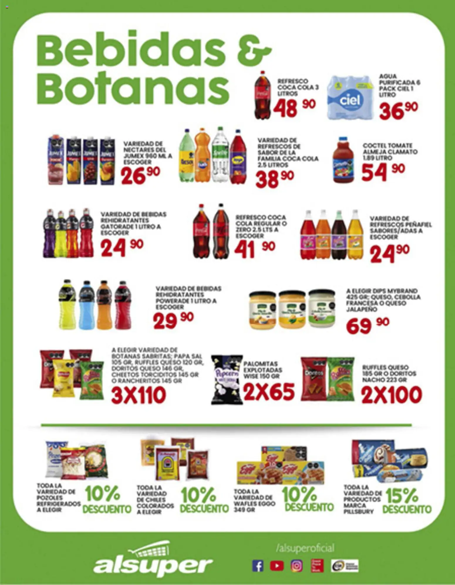 Nuevas ofertas de Alsuper válidas en toda la República Mexicana desde el 02.01.2026. ¡Encuentra las mejores ofertas en Alsuper folleto Chihuahua Estado! | Página: 3 | Productos: Refresco, Sal, Tomate, Agua