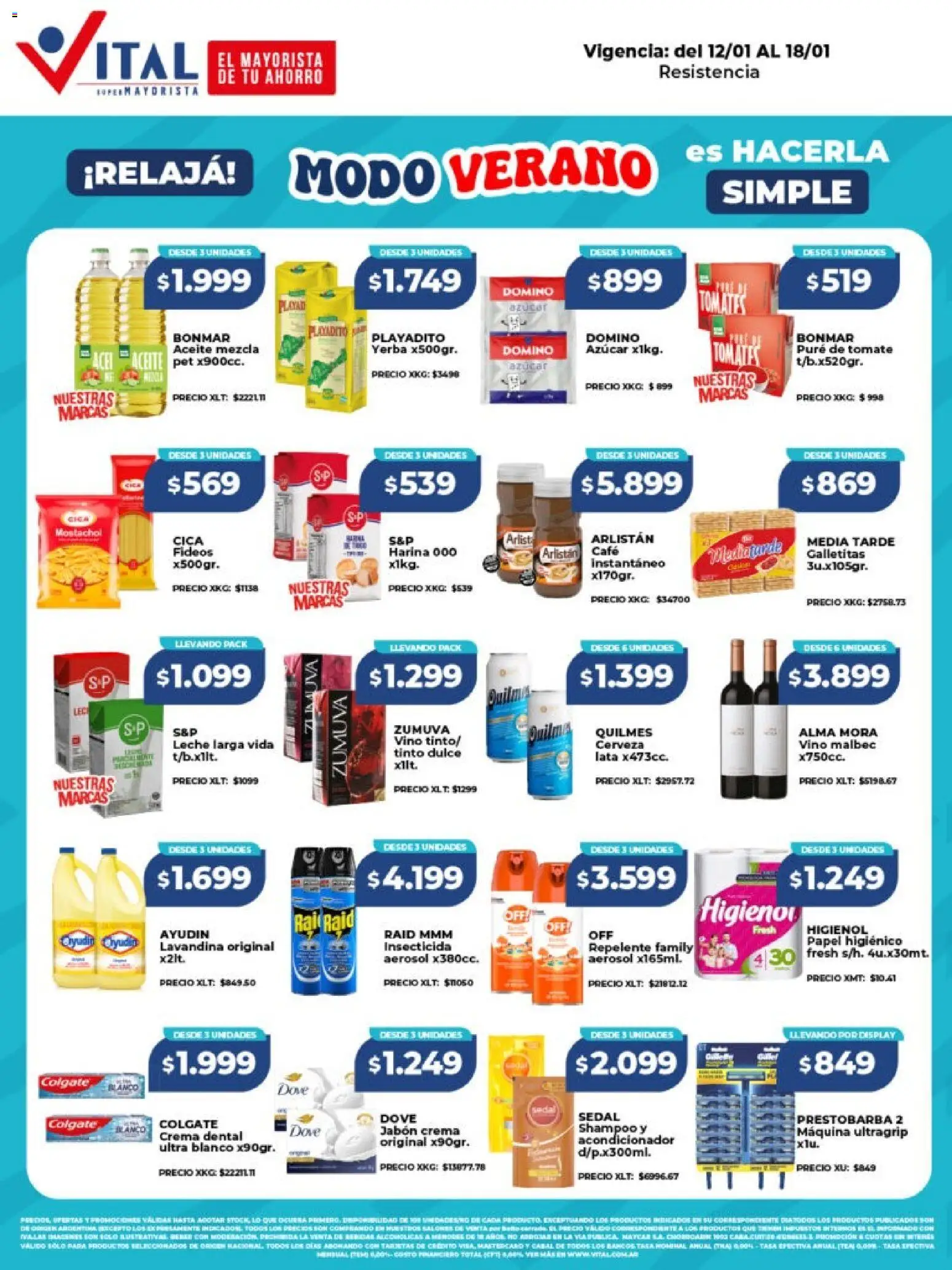 Vital - Ofertas - Resistencia  │ válido desde el 12.01.2026 | Página: 1 | Productos: Harina, Aceite, Café, Vino