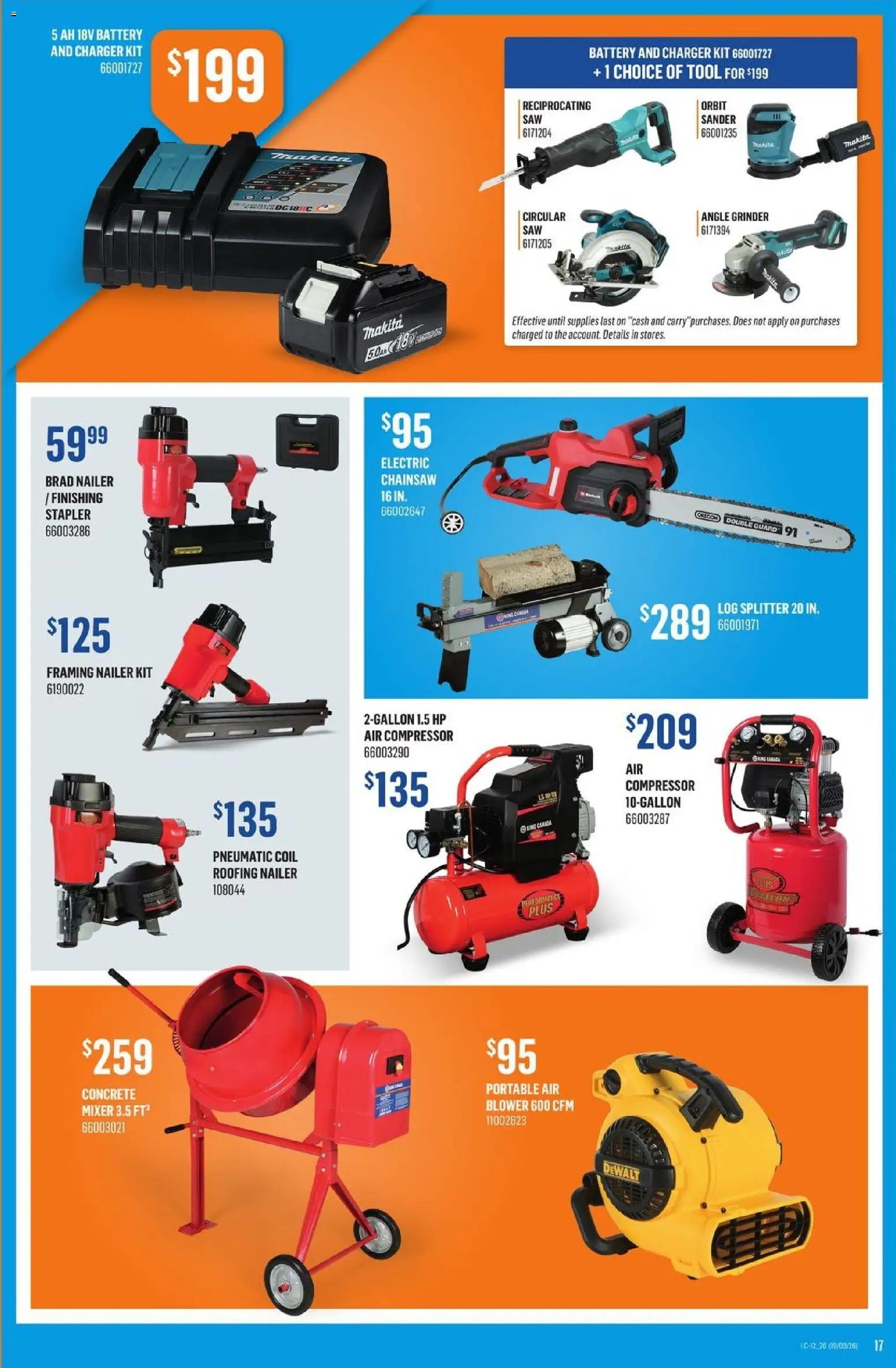 Canac flyer valid from 19.03.2026 | Page: 17 | Products: Grinder, Mixer, Battery