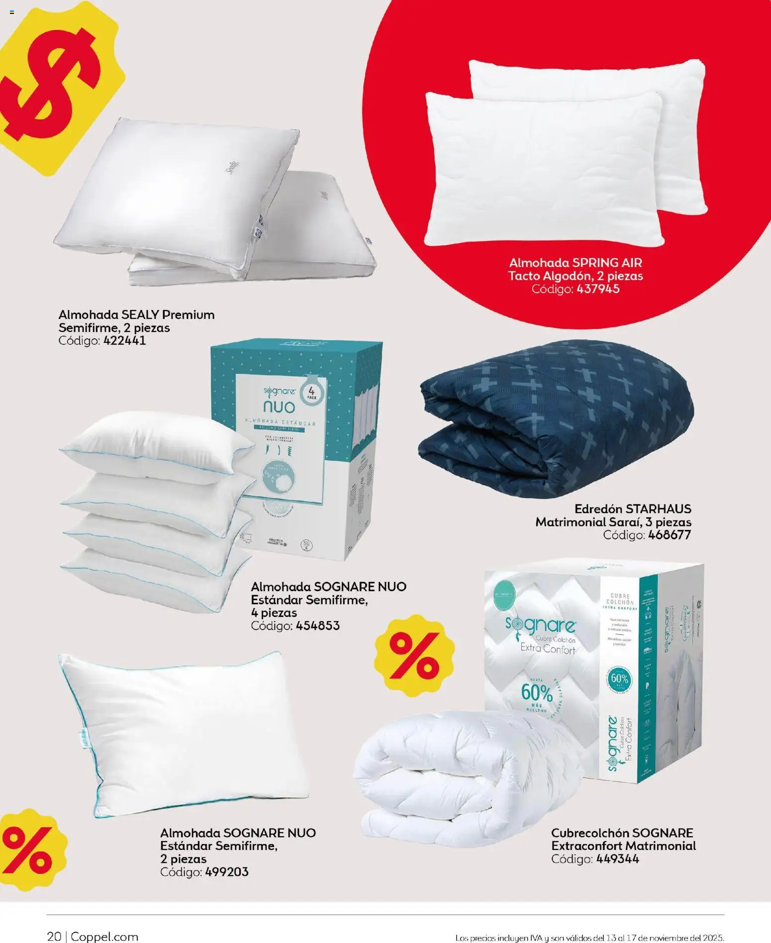 Nuevas ofertas de Coppel válidas en toda la República Mexicana desde el 13.11.2025. ¡Encuentra las mejores ofertas en Coppel Buen Fin! | Página: 21 | Productos: Colchón, Almohada