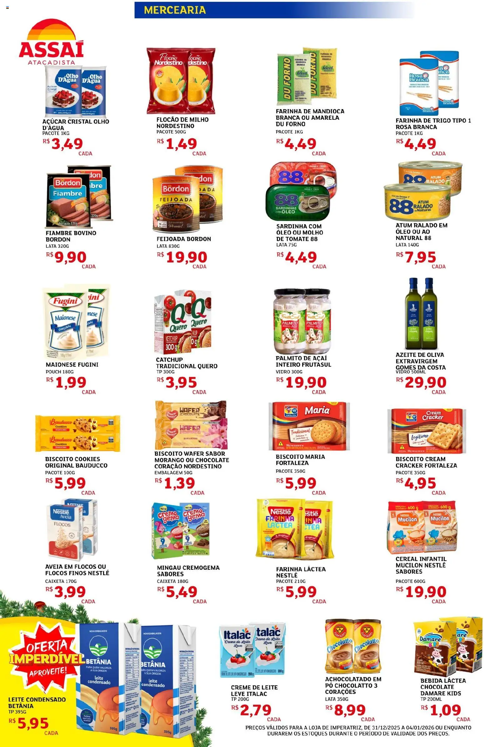Assaí Atacadista Folheto - válido de 31.12.2025 | Página: 2 | Produtos: Óleo, Gomes da costa, Arroz, Flocos