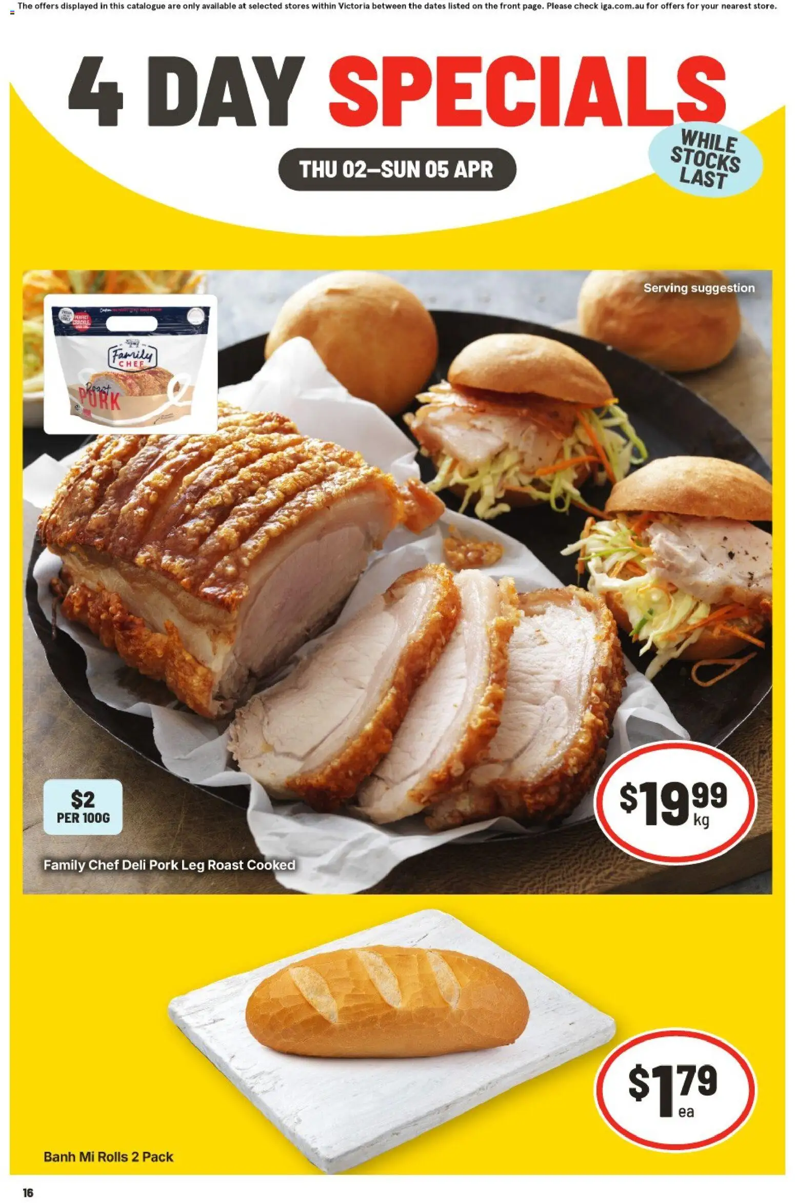 IGA catalogue - valid from 02.04.2026 | Page: 4 | Products: Pork